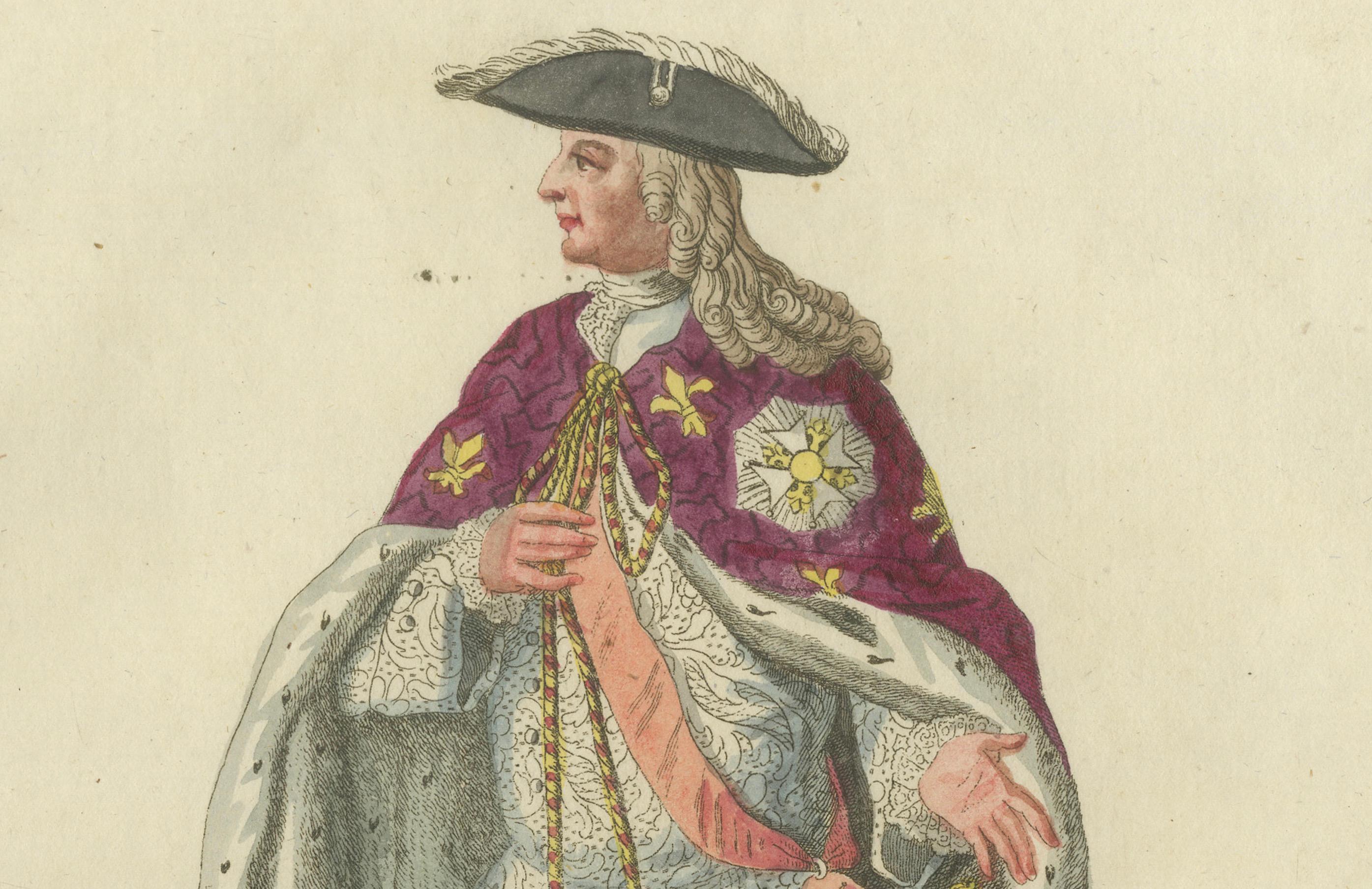 Ritter des Illustris-Ordens des Heiligen Januarius im Festgewand, 1791 (Graviert) im Angebot