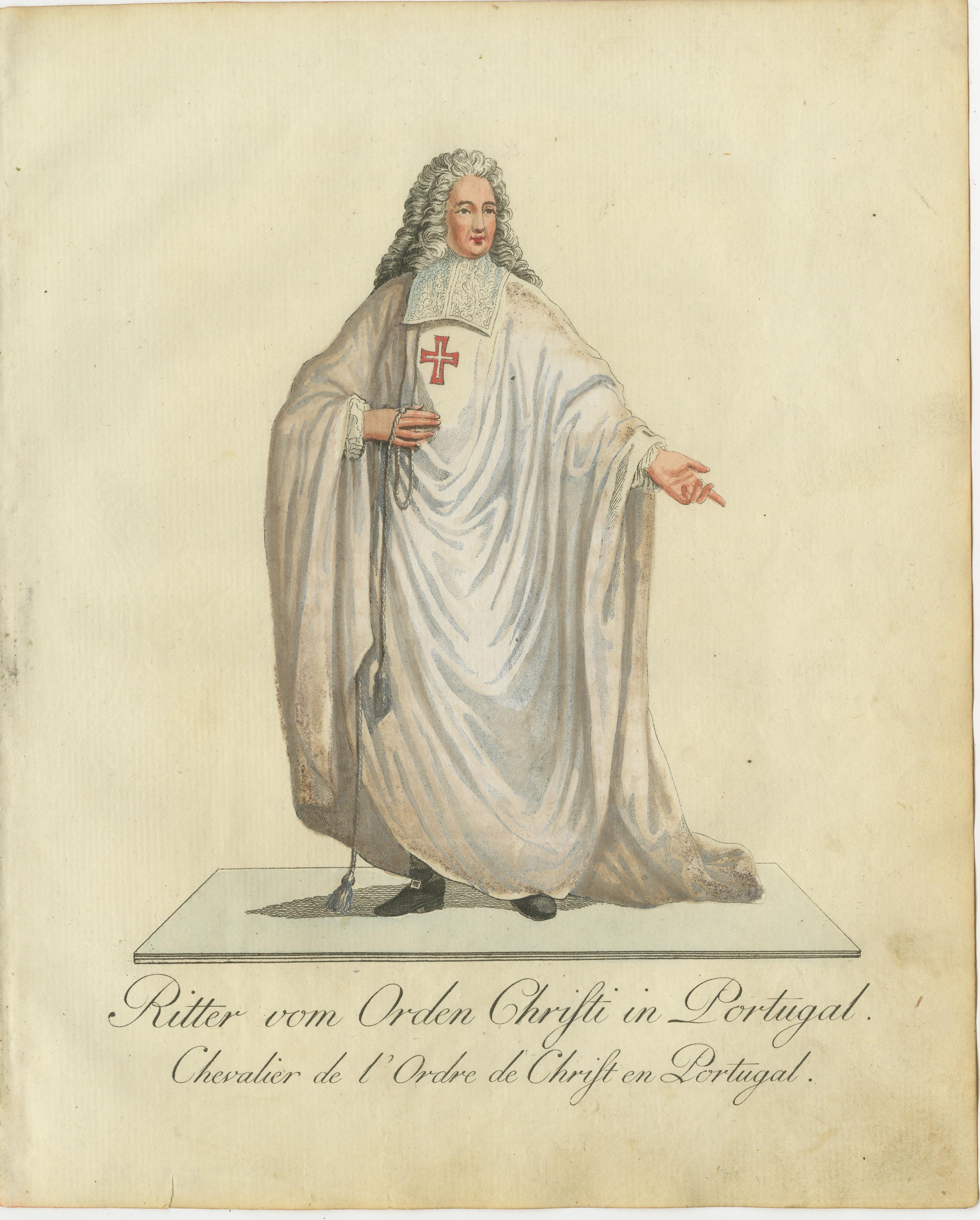 Gravur des Ritterordens Christi in Portugal von Christian F. Schwan, 1791 (Spätes 18. Jahrhundert) im Angebot