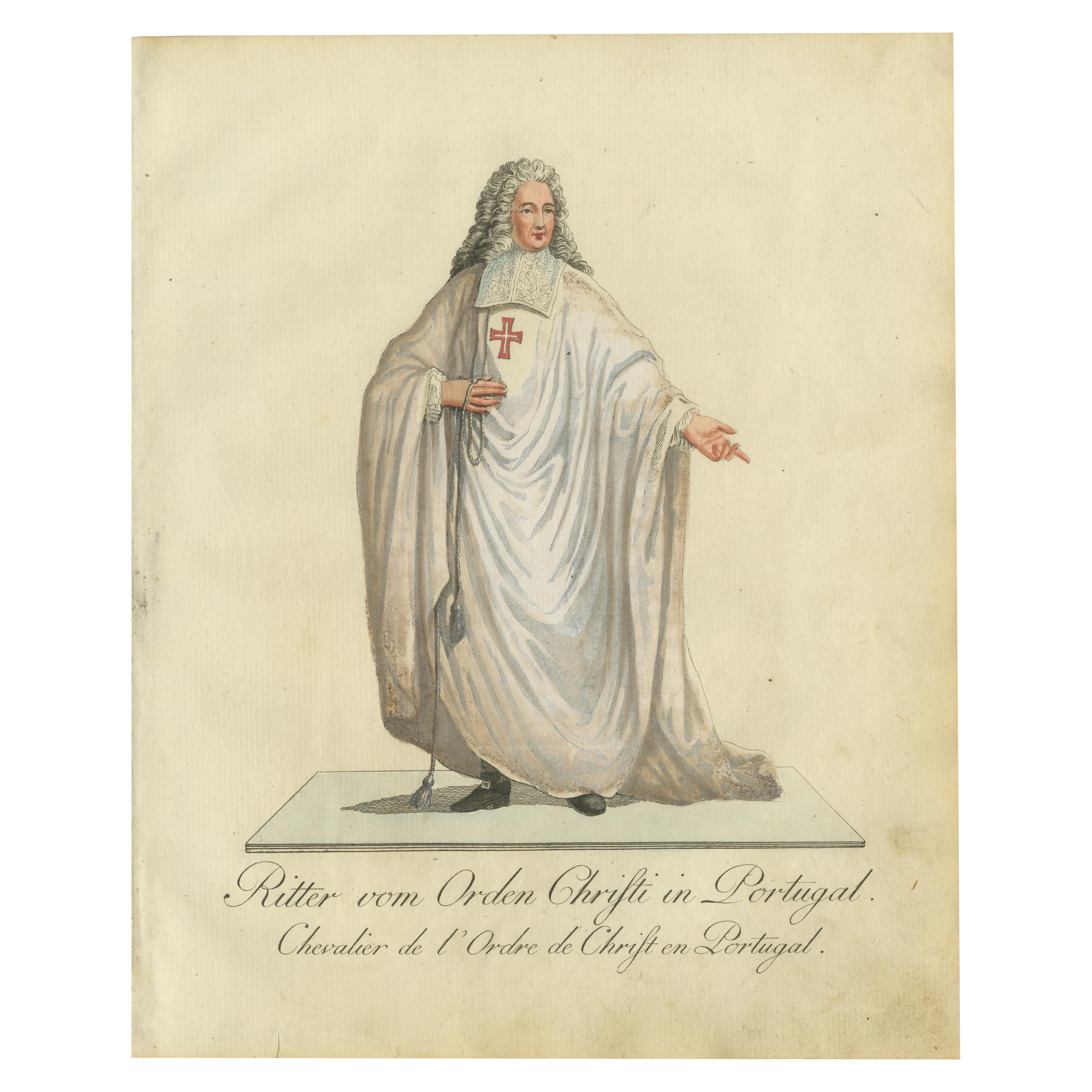 Cavaliere dell'Ordine di Cristo in Portogallo Incisione di Christian F. Schwan, 1791