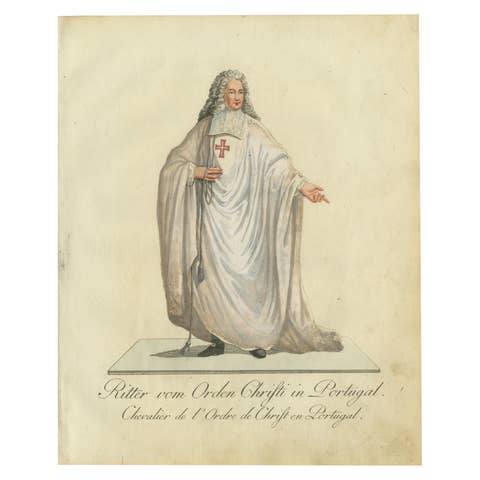 Knight of the Order of Christ in Portugal Engraving by Christian F. Schwan, 1791
