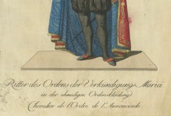 Knight of the Order of the Annunciation in Ceremonial Attire – Engraving 1791