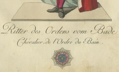 Knight of the Order of the Bath: Hand-Coloured Engraving by Schwan, 1791