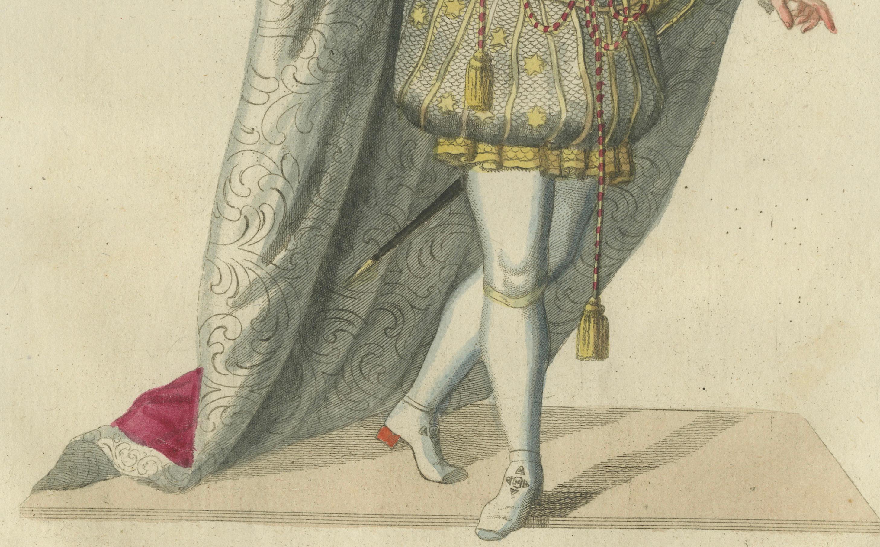 The Knight of the Order of the Elephant: Dänische ritterliche Eleganz im 18. Jahrhundert (Graviert) im Angebot