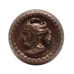 Knight with Plumed Helmet Figural Doorknob by Russell & Erwin, circa 1870