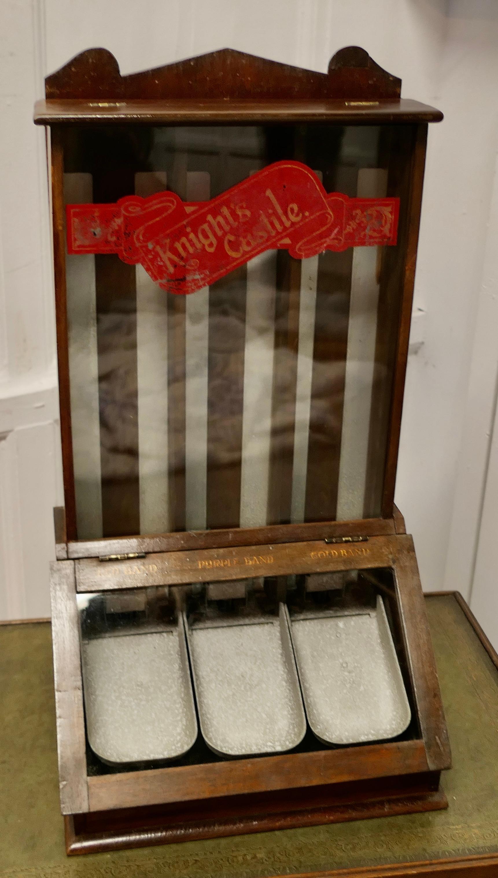 Early 20th Century Knight’s Castile Chemist Shop Display Soap Dispensing Cabinet    For Sale