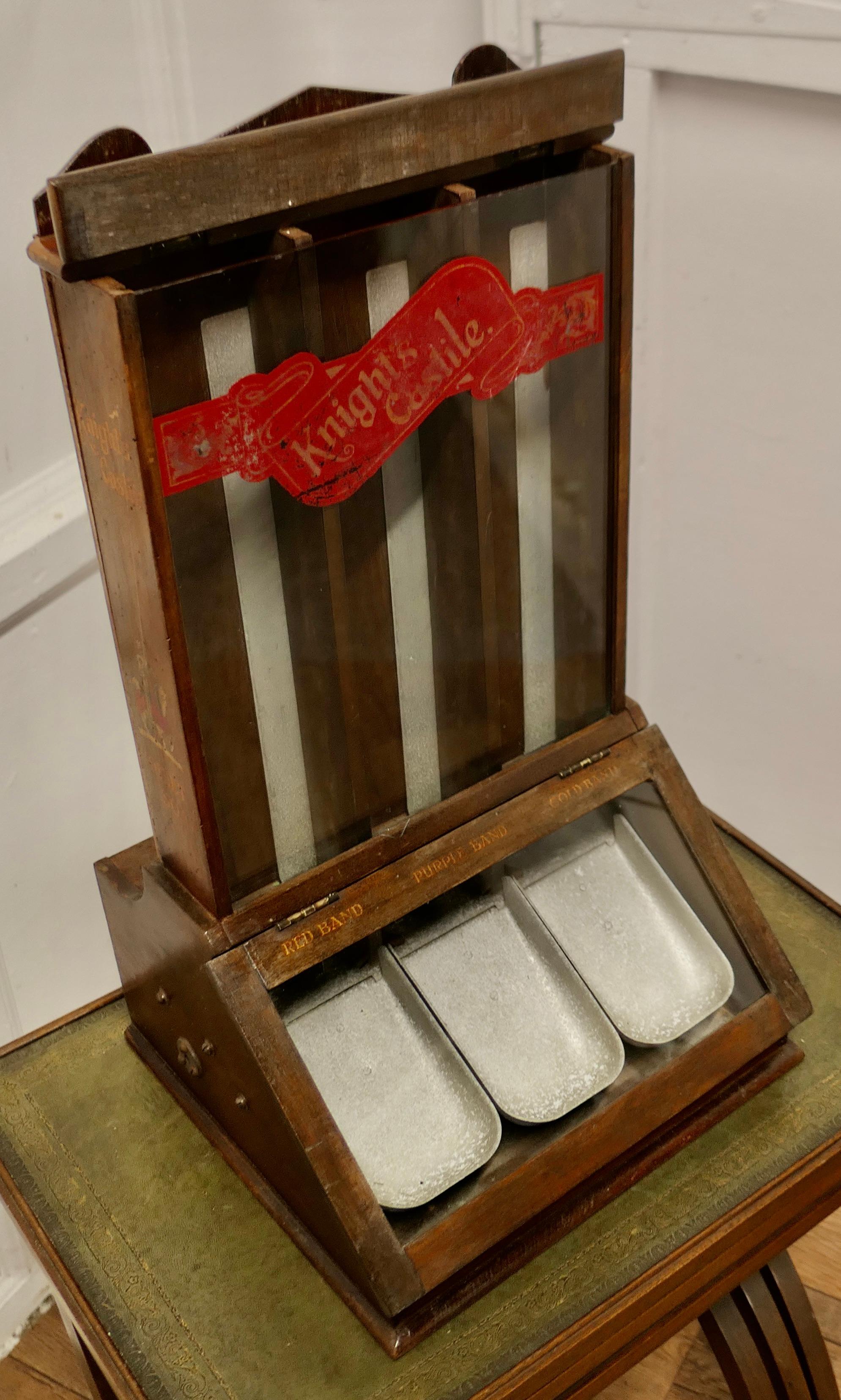 Walnut Knight’s Castile Chemist Shop Display Soap Dispensing Cabinet    For Sale