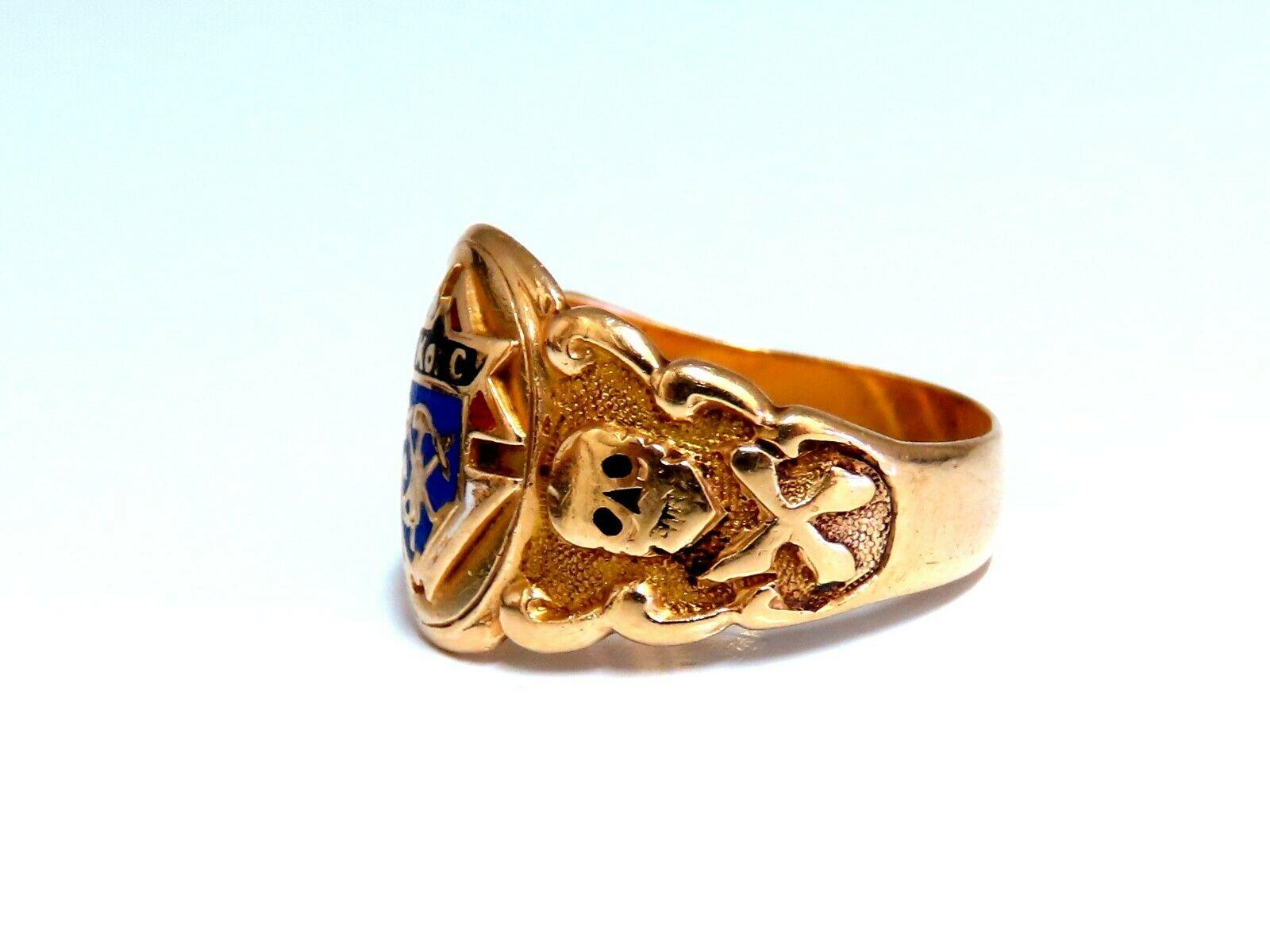 Knights of Columbus Statement Ring

Durable & Solid.

14.8mm wide

6.3 grams

size: 9

14kt. Yellow gold. 
