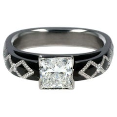 Knightsteel Firemark Princess Cut Diamond Engagement Ring by Zoltan David
