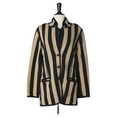 Knit cardigan with grey and black stripes Kenzo 