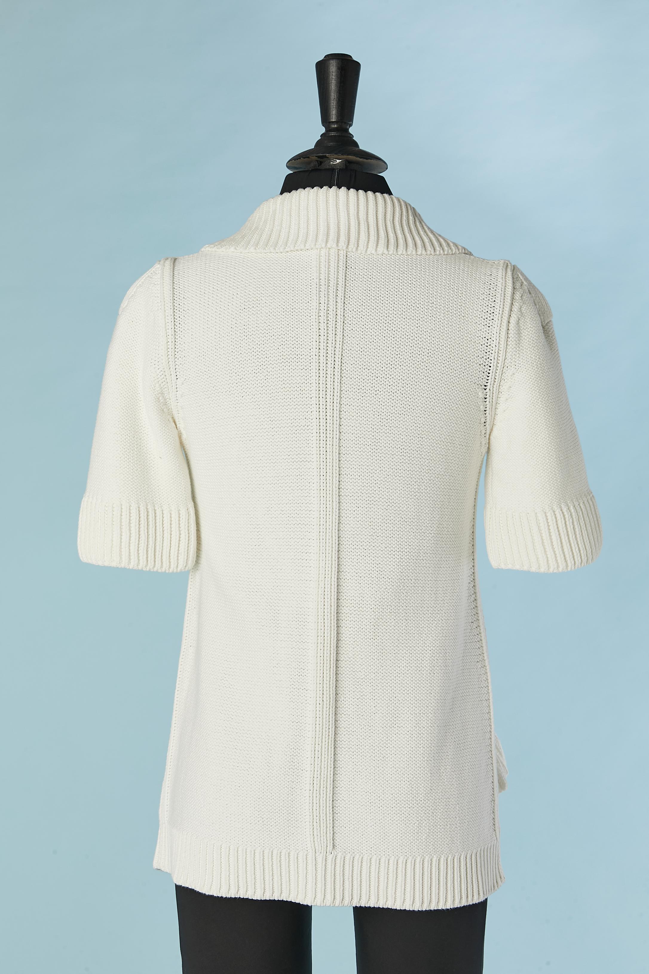 Knit cotton cardigan with short sleeves Sonia Rykiel  For Sale 3