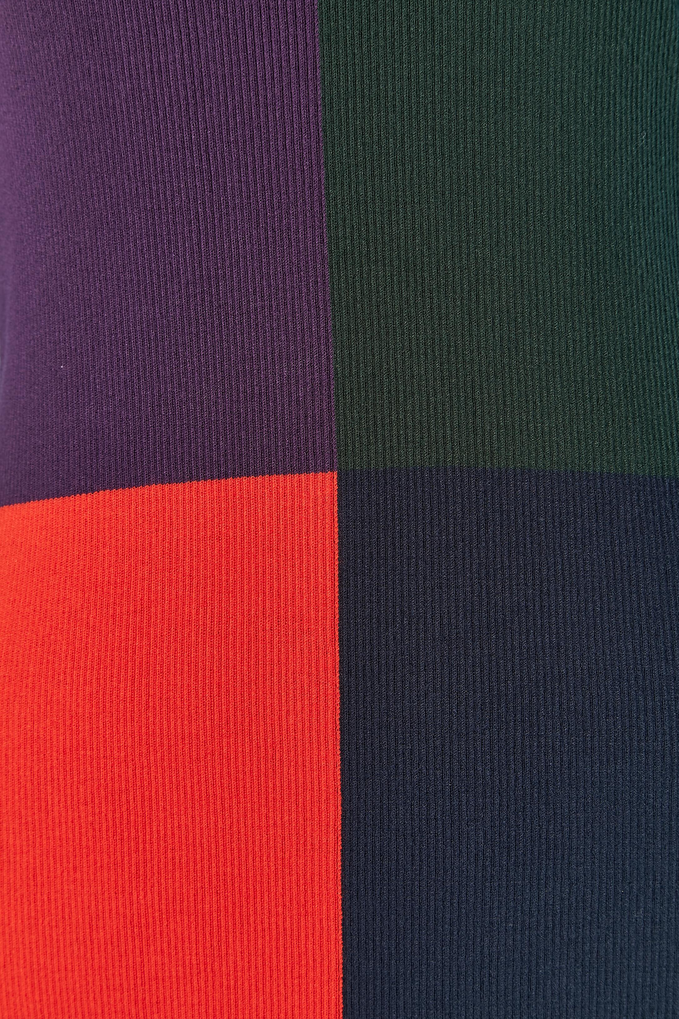 Purple Knit jacquard dress with color-block pattern TORY SPORT For Sale