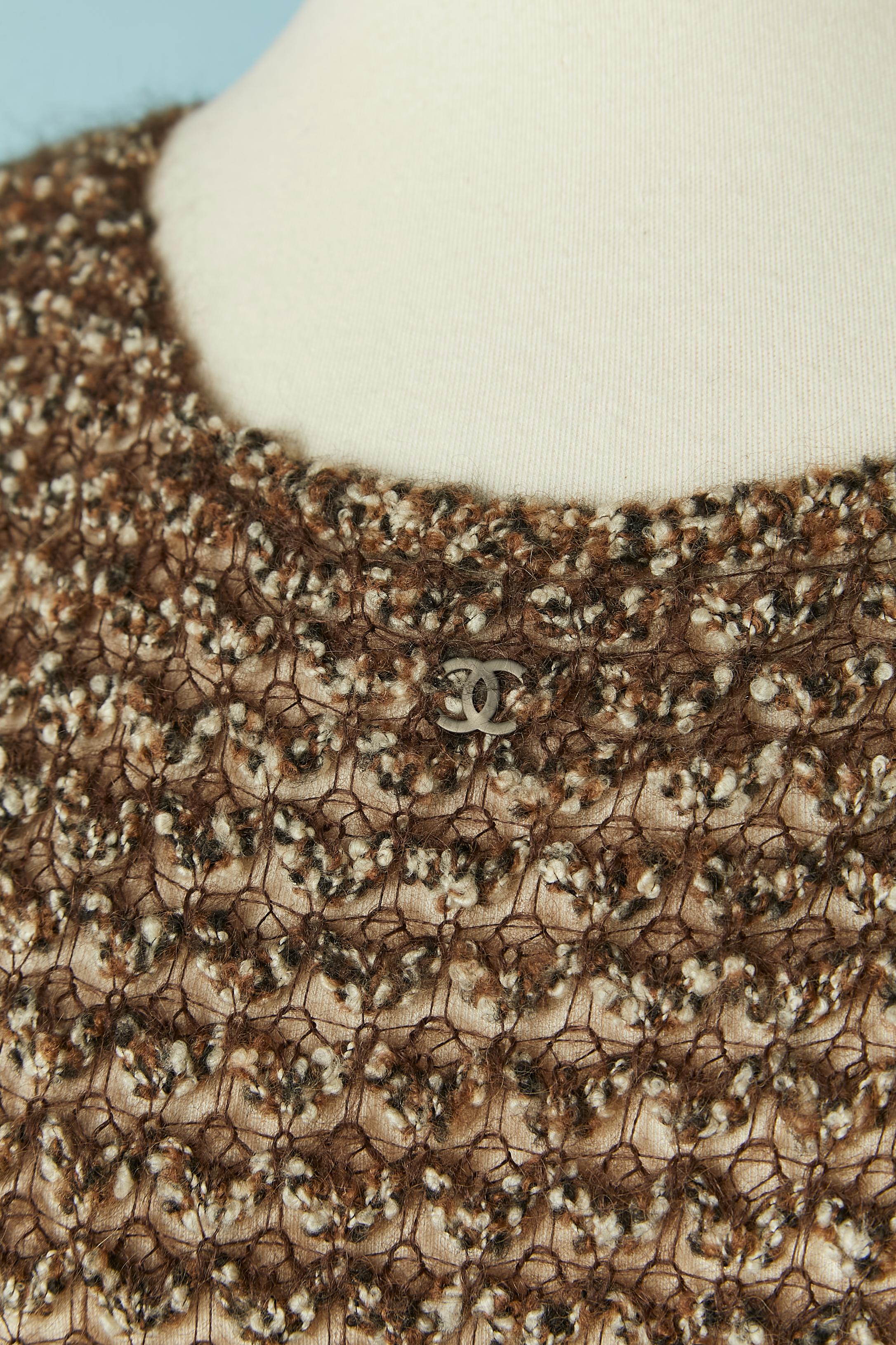 Black Knit short sleeve sweater CHANEL For Sale