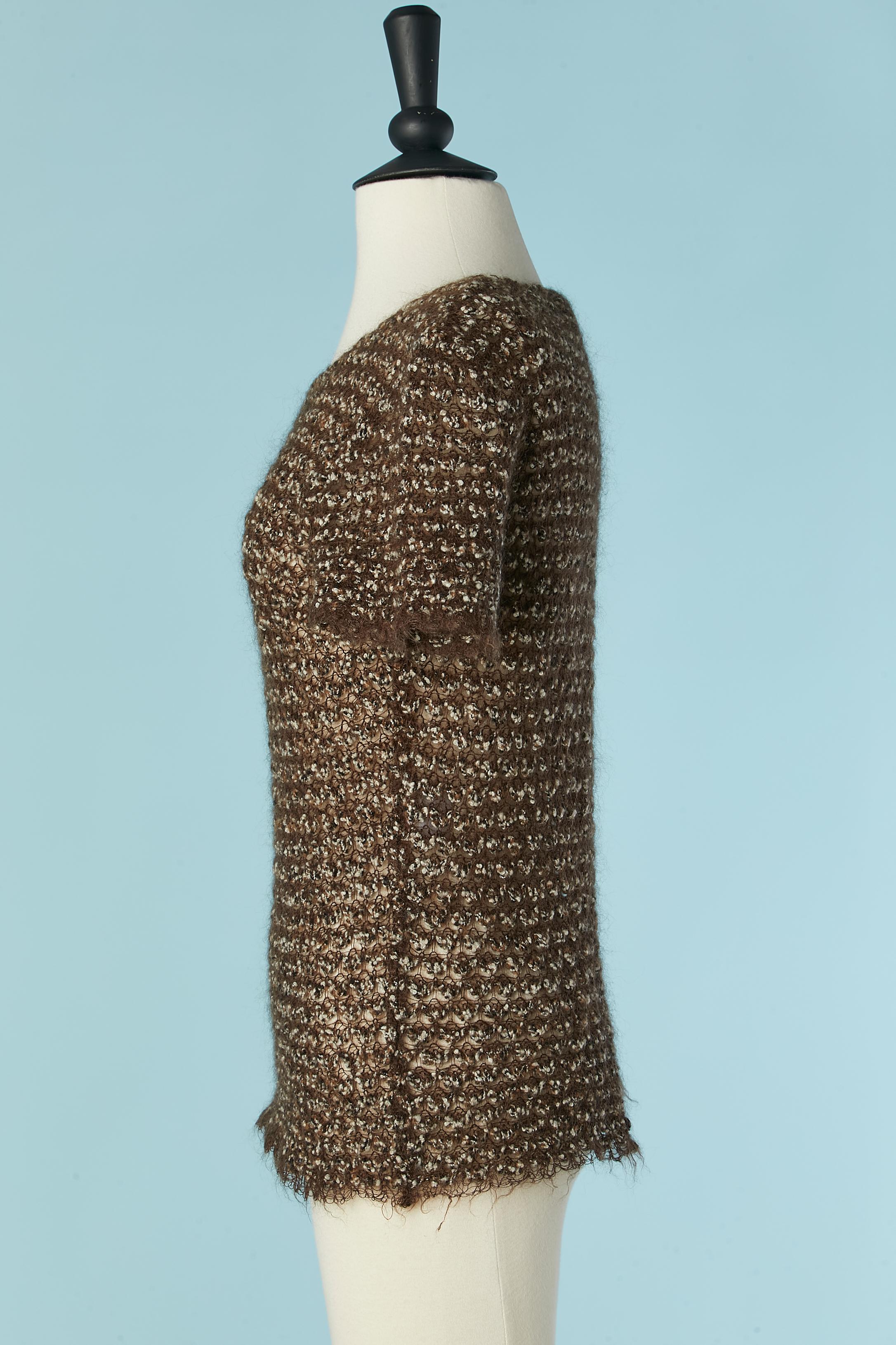 Knit short sleeve sweater CHANEL In Excellent Condition For Sale In Saint-Ouen-Sur-Seine, FR