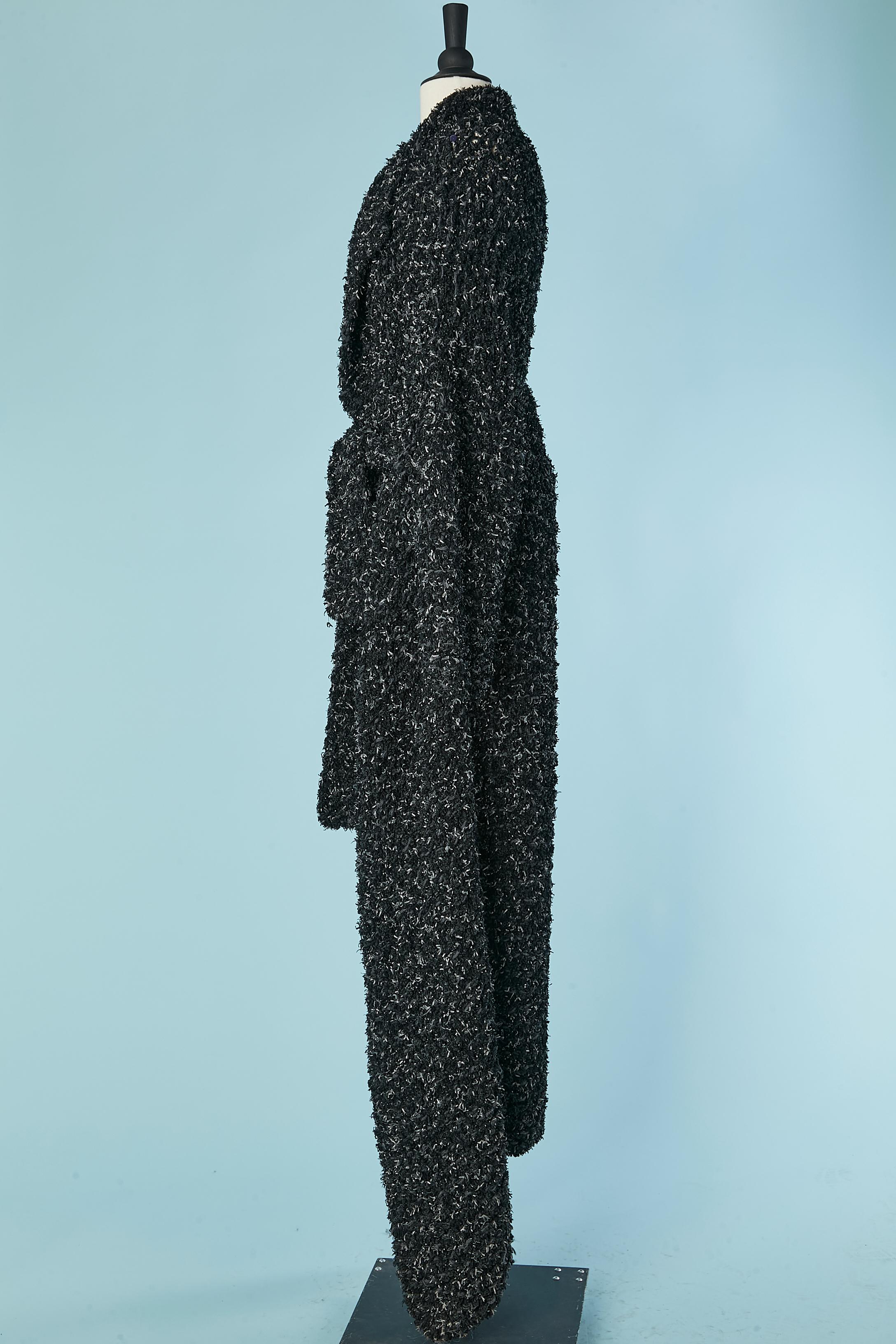 Knitted chiné long coat KRIZIA TOP In Excellent Condition For Sale In Saint-Ouen-Sur-Seine, FR