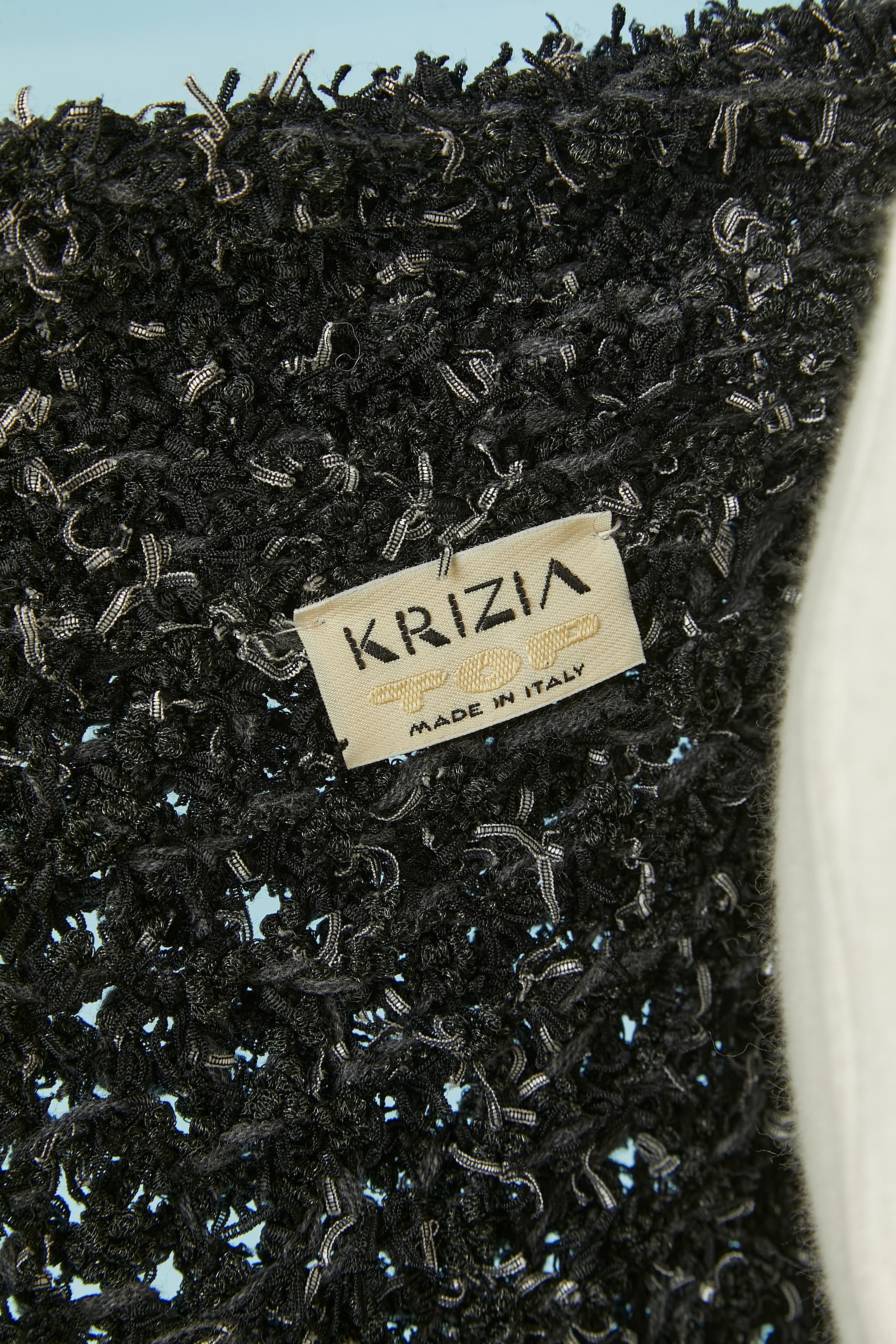 Knitted chiné long coat KRIZIA TOP For Sale 3