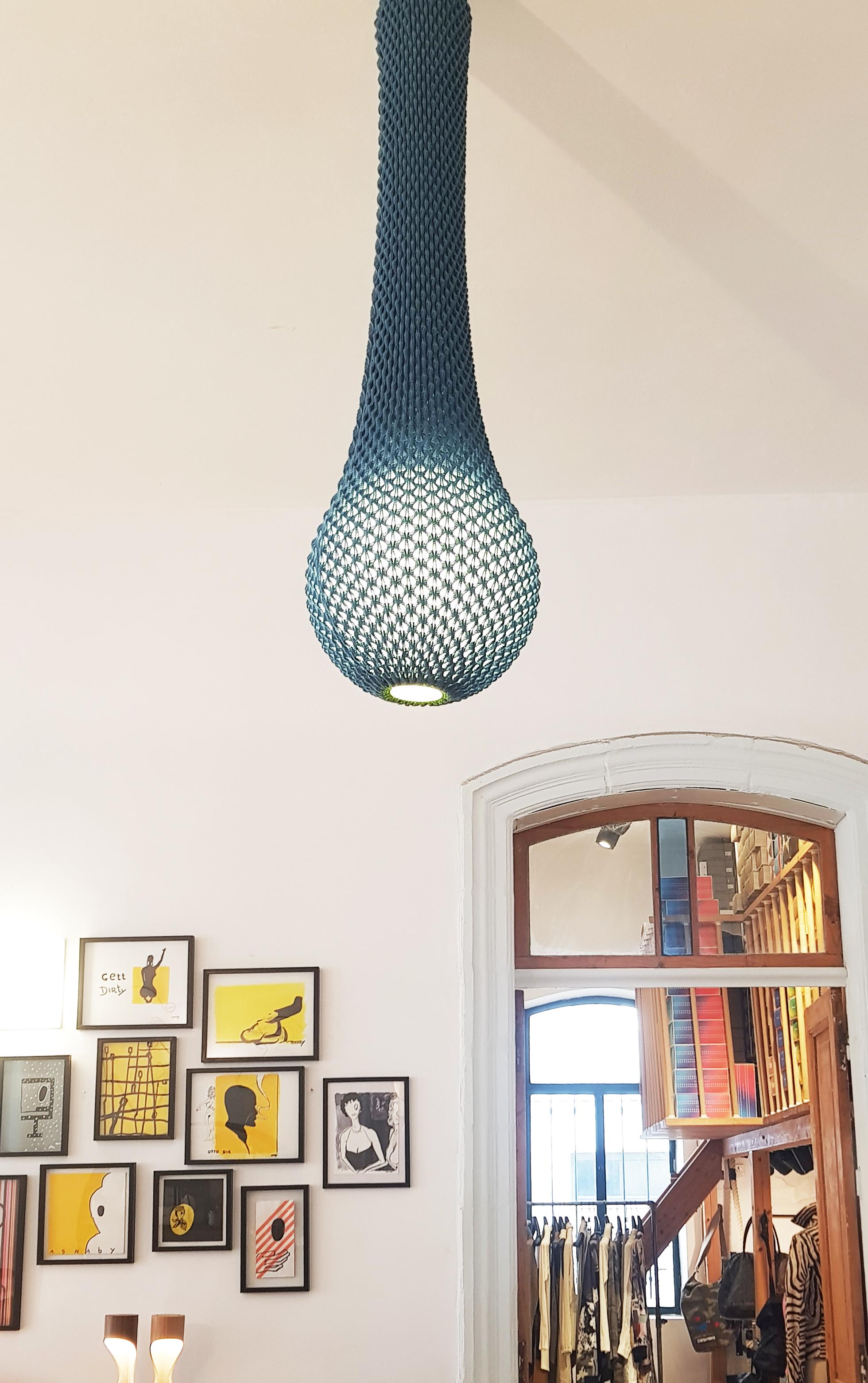 Israeli Knitted lighting fixture contemporary design - Medium size For Sale