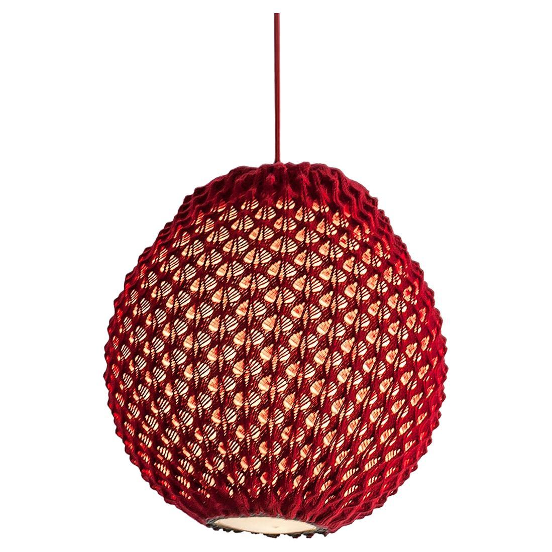 Knitted Lighting Fixture  - Pendant  - Medium size 40cm For Sale