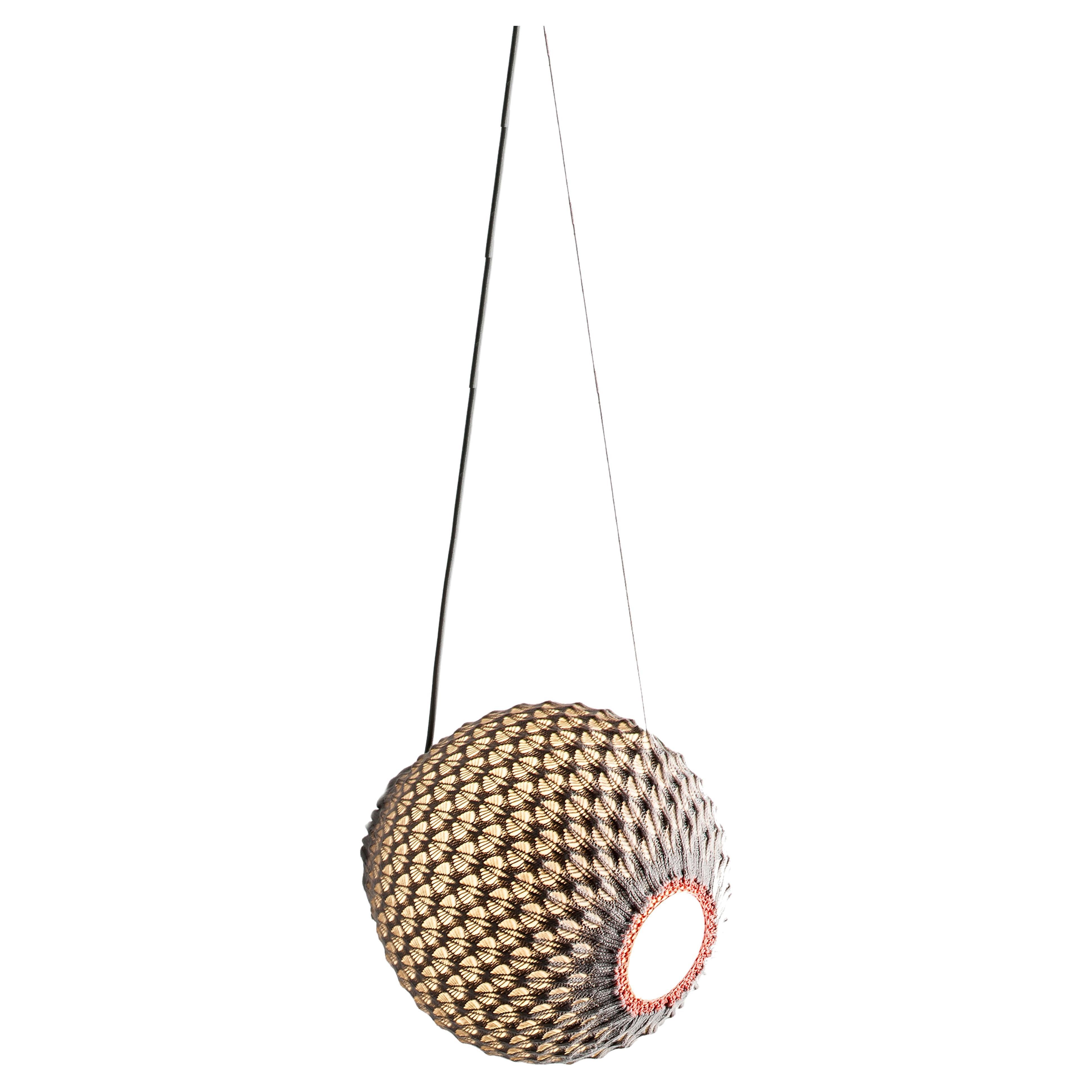 Knitted Lighting Fixture  - Pendant Tilt - Small size 30cm diameter For Sale
