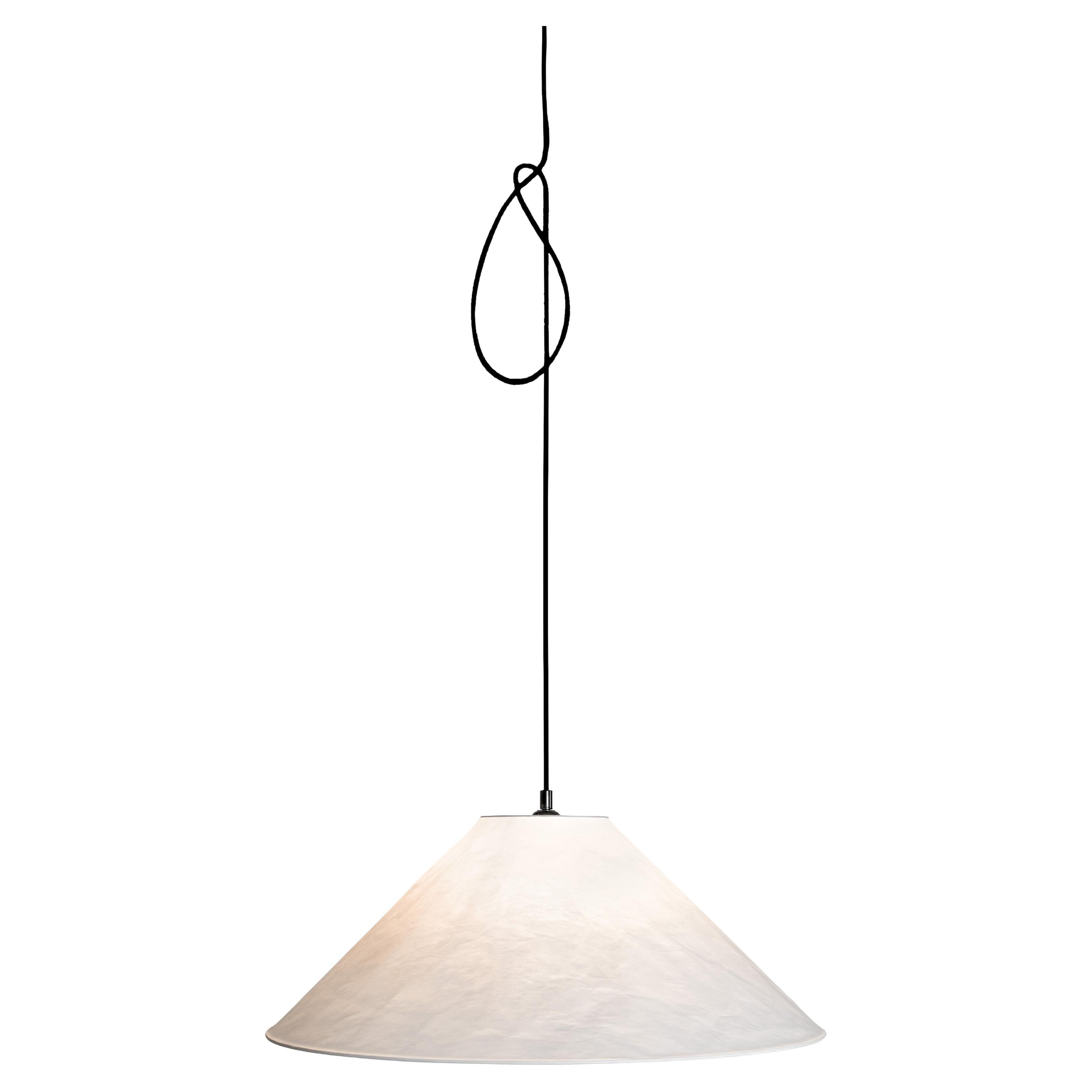 Lampe suspendue japonaise en papier Washi « Knitterling » pour Ingo Maurer