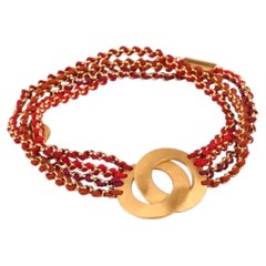 Knitties Red Tones Bracelet in Bronze & Vermeil Gold 24k by Katerina Makriyianni
