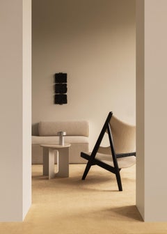 Knitting Lounge Chair-Black Oak / Baru 24 Kvadrat  by Ib Kofod-Larsen forAudo