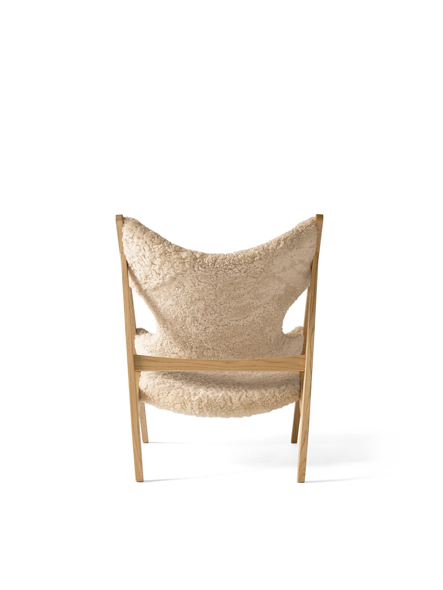 Messer-Loungesessel aus Schafsleder Nature/Natural Oak- von Ib Kofod - Larsen für Audo (21. Jahrhundert und zeitgenössisch) im Angebot