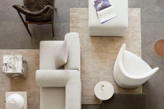 Knitting Lounge Chair-Sheepskin Root/Dark Stained Oak by Ib Kofod-Larsen forAudo