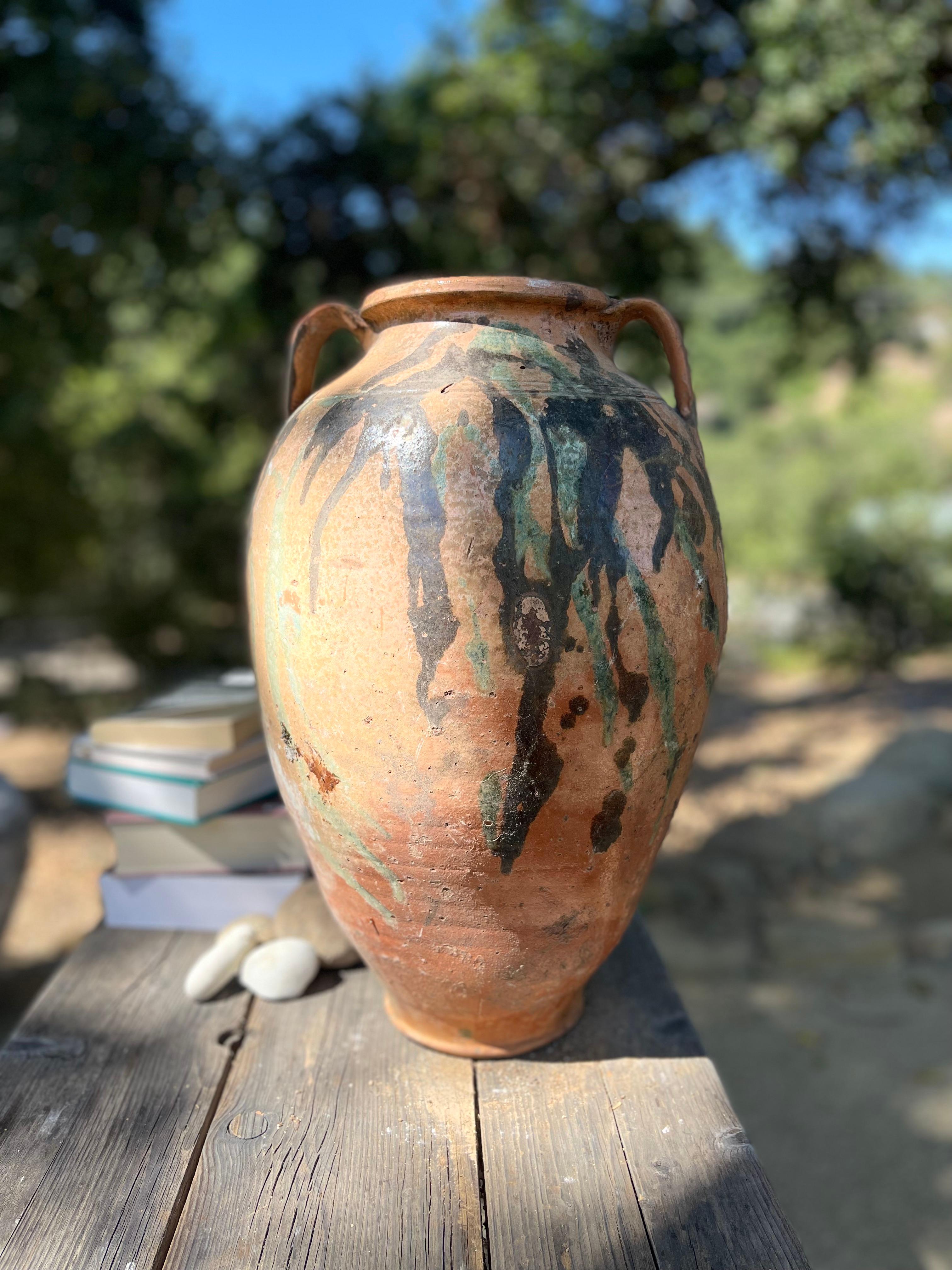 Kınık Küpü (Textured Turkish Pot - Large) 1107 In Good Condition For Sale In Ojai, US