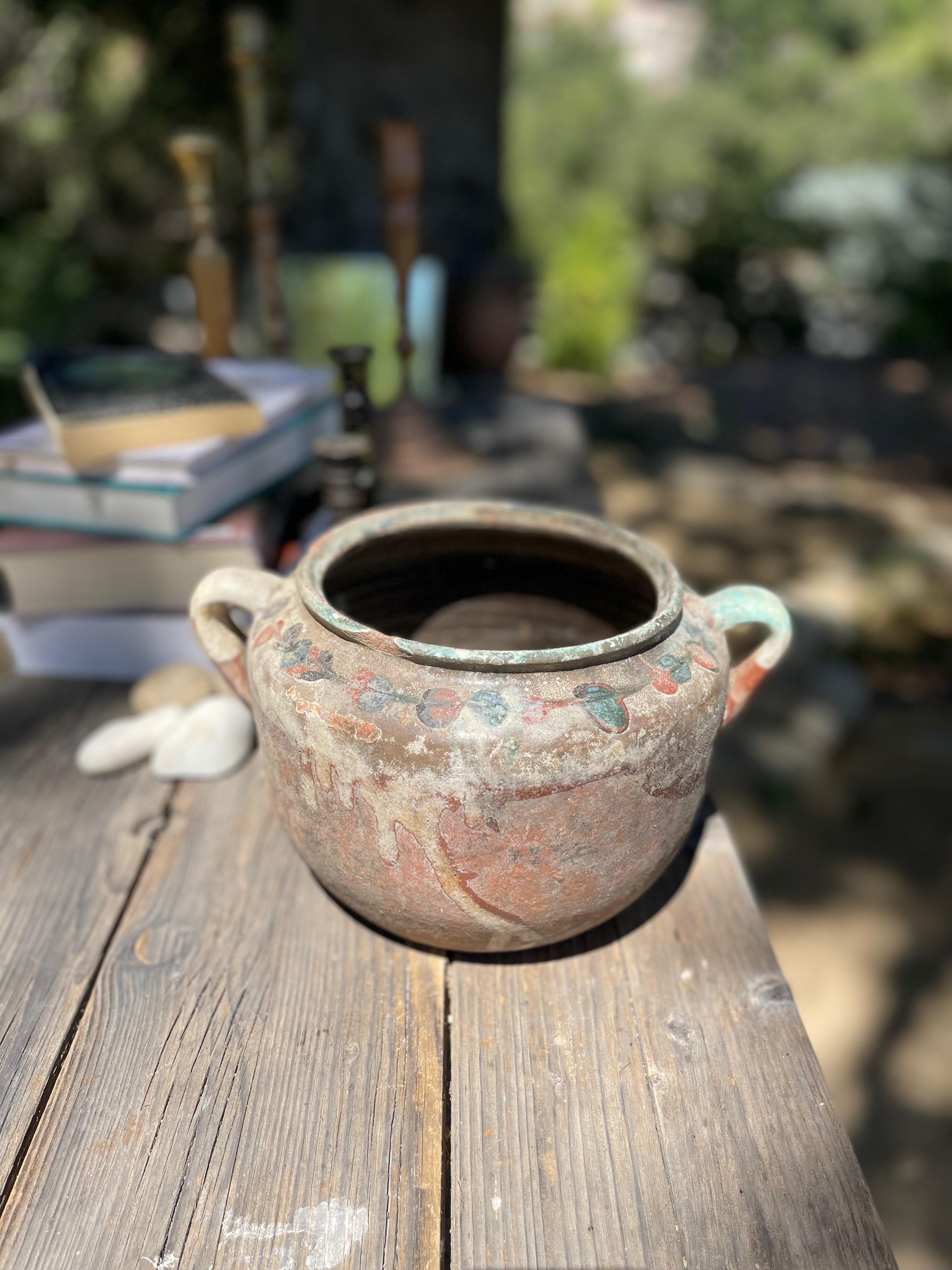 Greco Roman Kınık Küpü (Textured Turkish Stew Pot - Small) 1009 For Sale