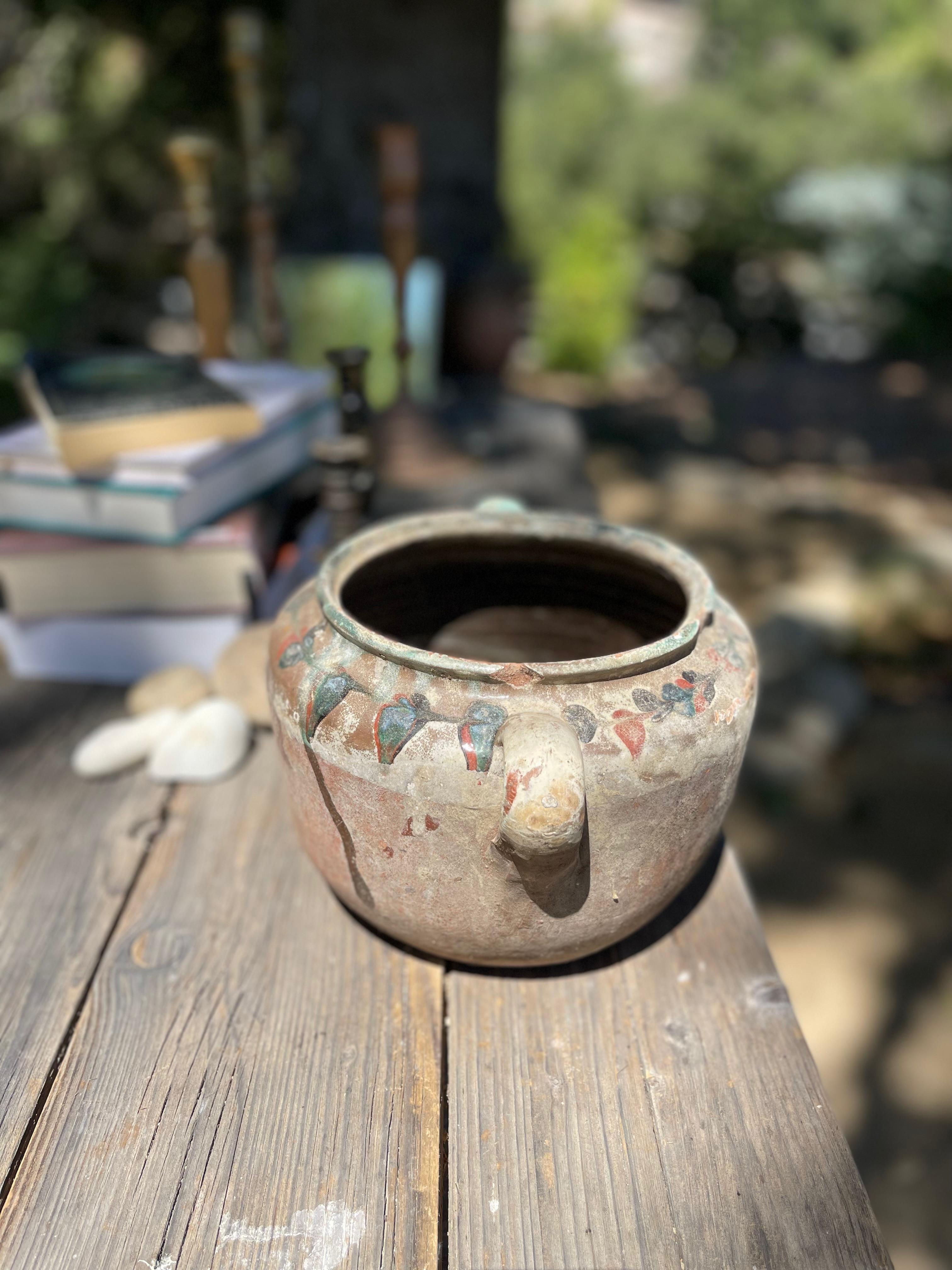 Hand-Crafted Kınık Küpü (Textured Turkish Stew Pot - Small) 1009 For Sale