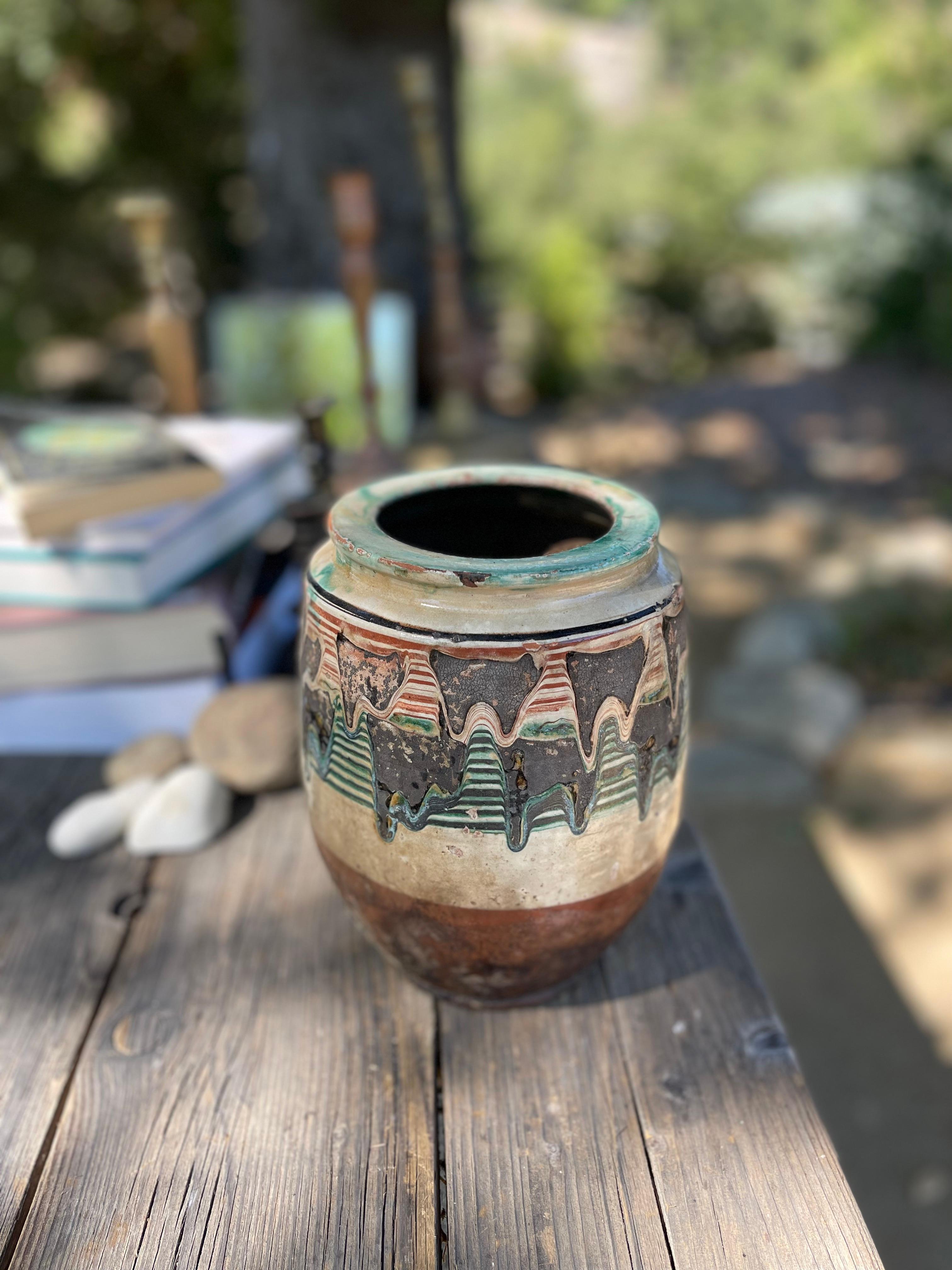 Hand-Crafted Kınık Küpü (Textured Turkish Vase - Small) 1091 For Sale