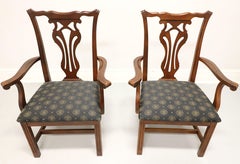 KNOB CREEK Mahogany Chippendale Dining Armchairs - Pair