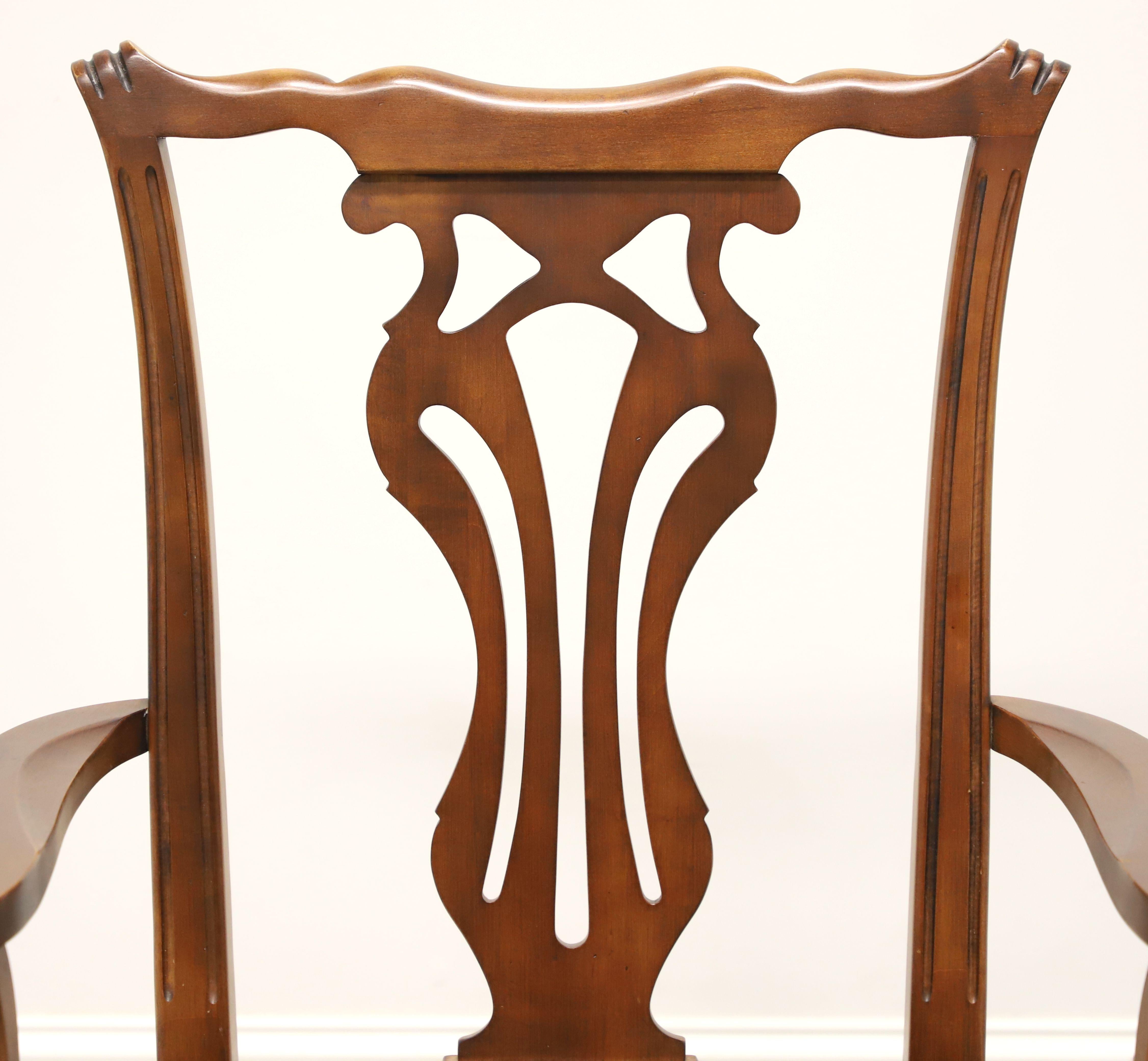 20th Century KNOB CREEK Mahogany Chippendale Dining Armchairs - Pair For Sale