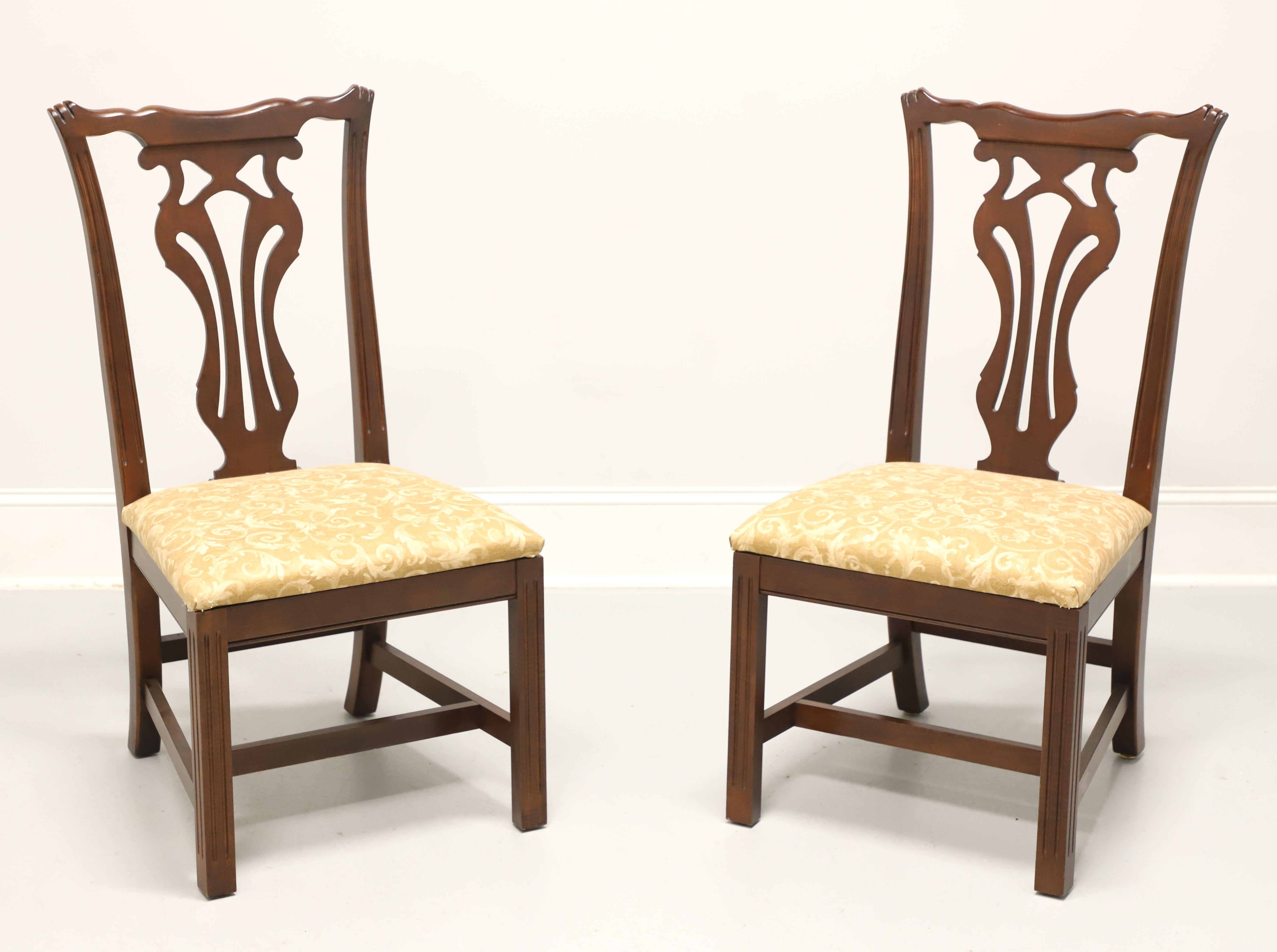 KNOB CREEK Mahogany Chippendale Dining Side Chairs - Pair A For Sale 5