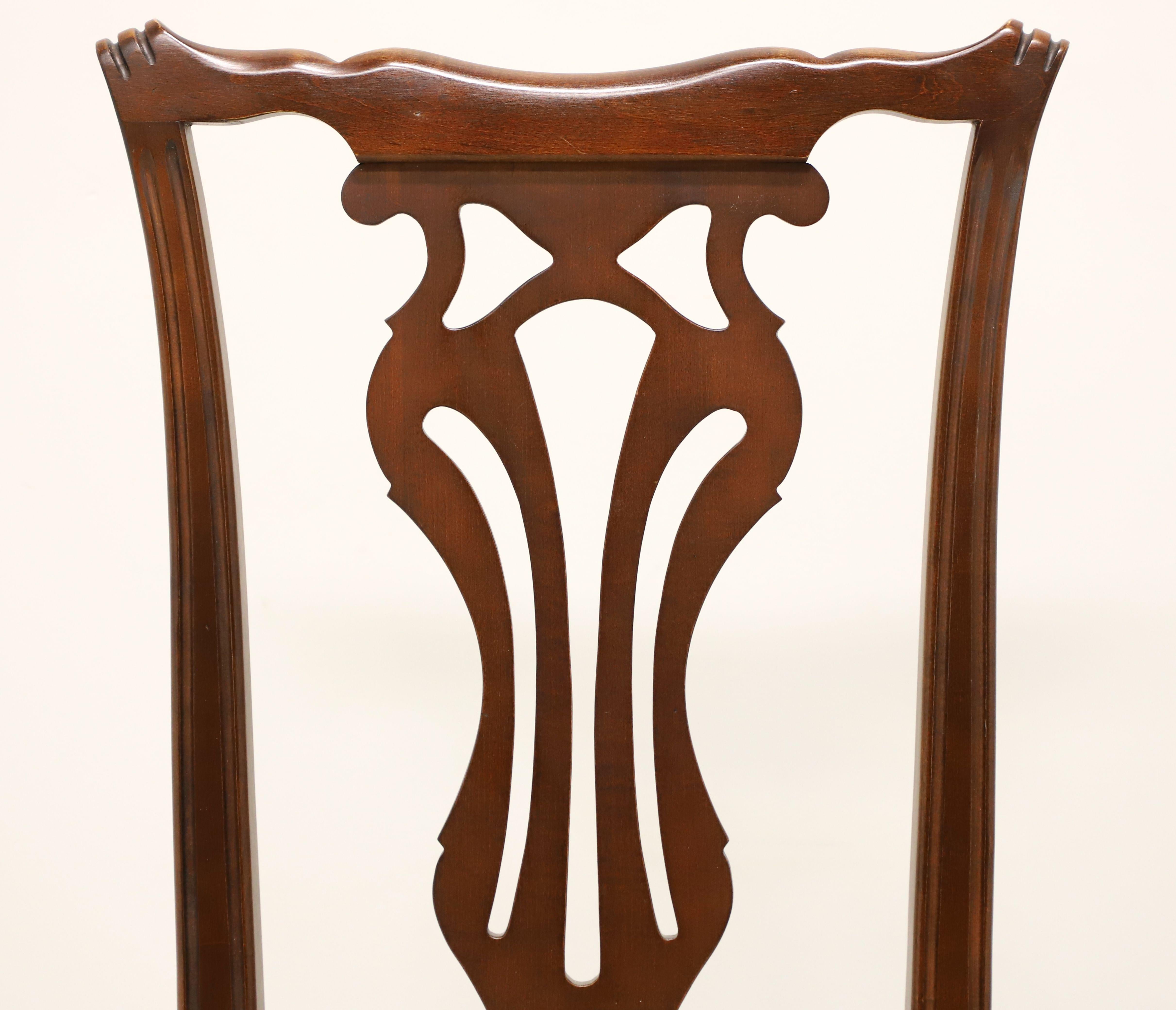 20th Century KNOB CREEK Mahogany Chippendale Dining Side Chairs - Pair A For Sale
