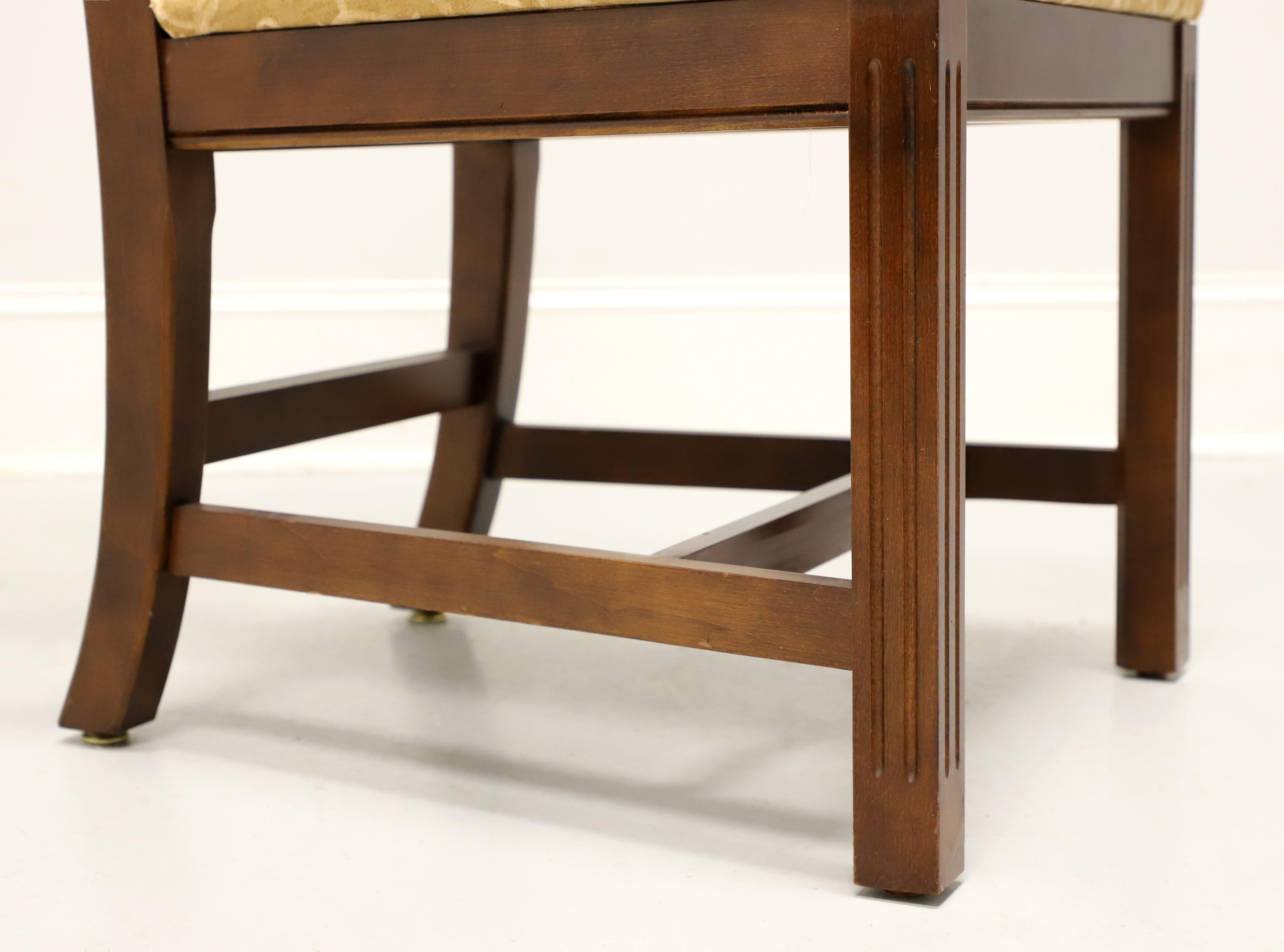 Fabric KNOB CREEK Mahogany Chippendale Dining Side Chairs - Pair A For Sale