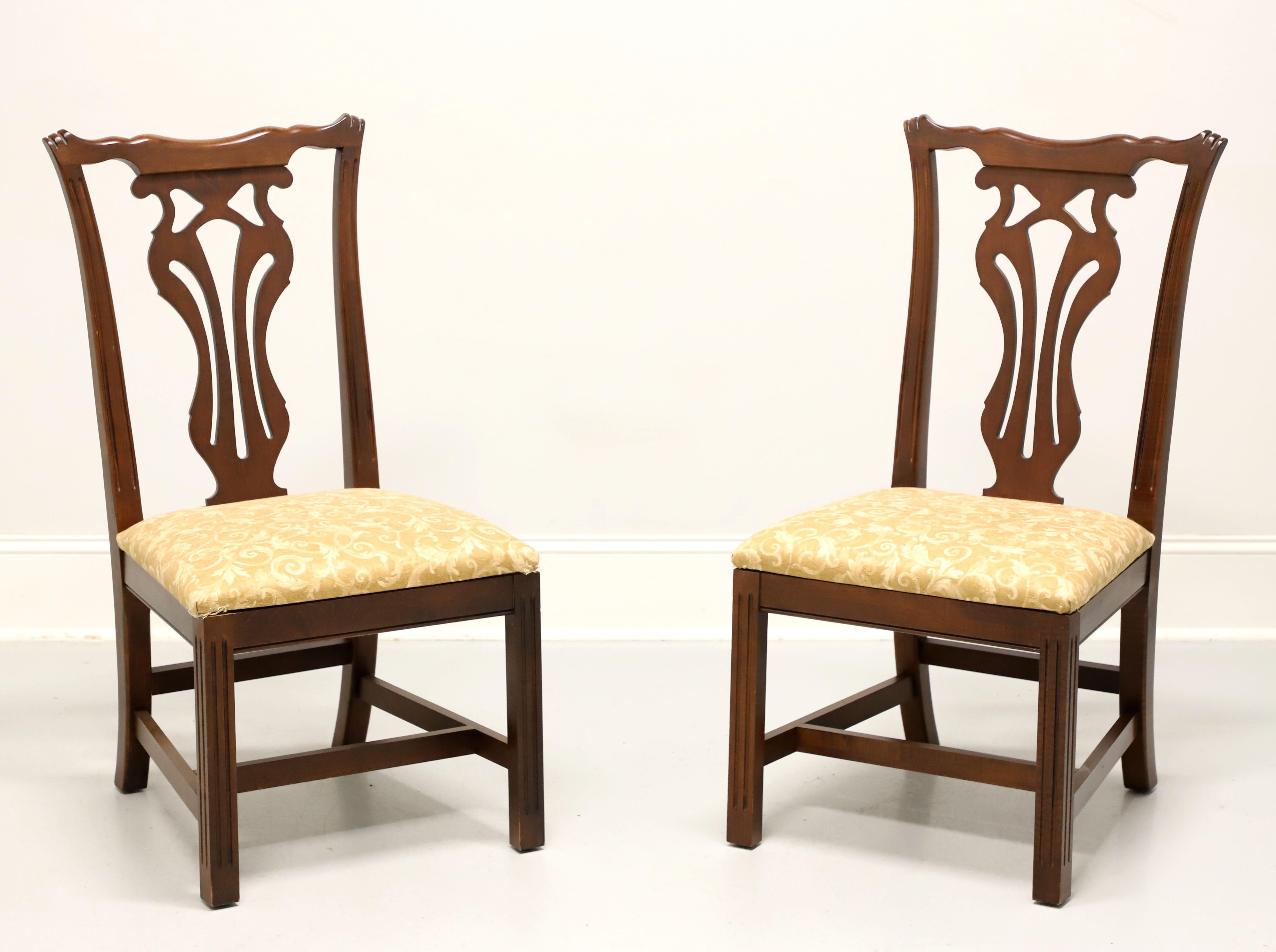 KNOB CREEK Mahogany Chippendale Dining Side Chairs - Pair B For Sale 7