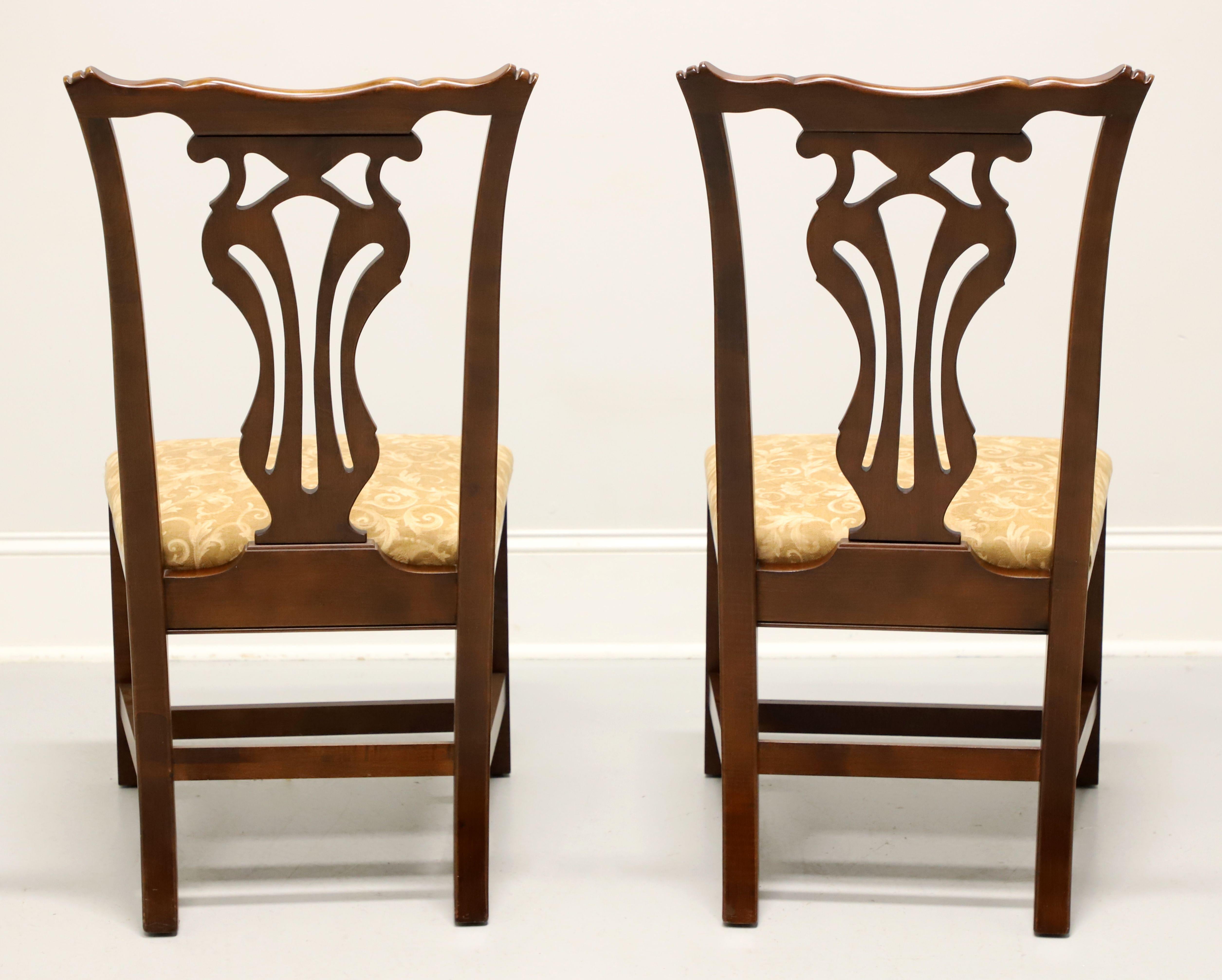 20th Century KNOB CREEK Mahogany Chippendale Dining Side Chairs - Pair B For Sale