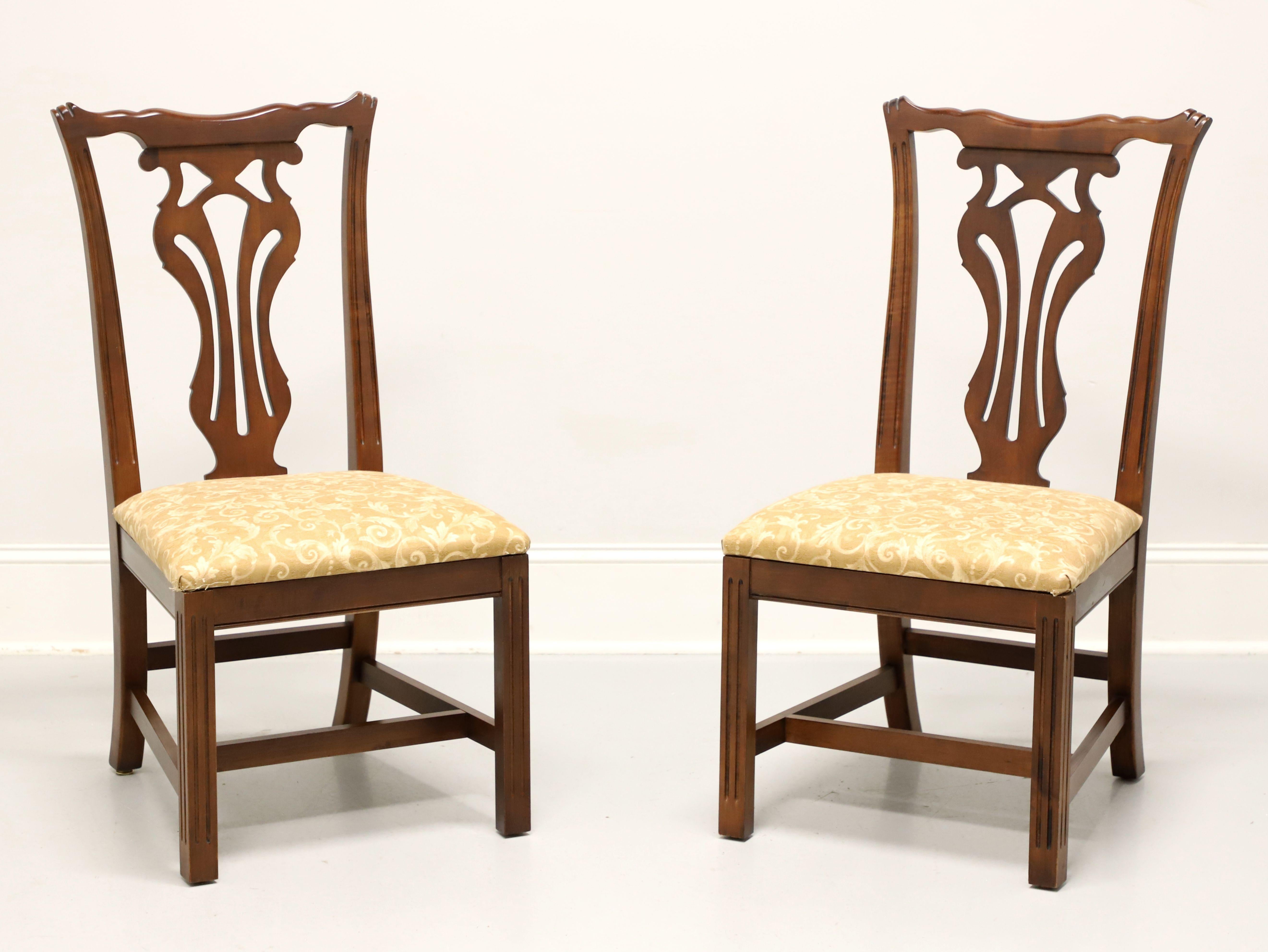 KNOB CREEK Mahogany Chippendale Dining Side Chairs - Pair C For Sale 7