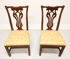 KNOB CREEK Mahogany Chippendale Dining Side Chairs - Pair C