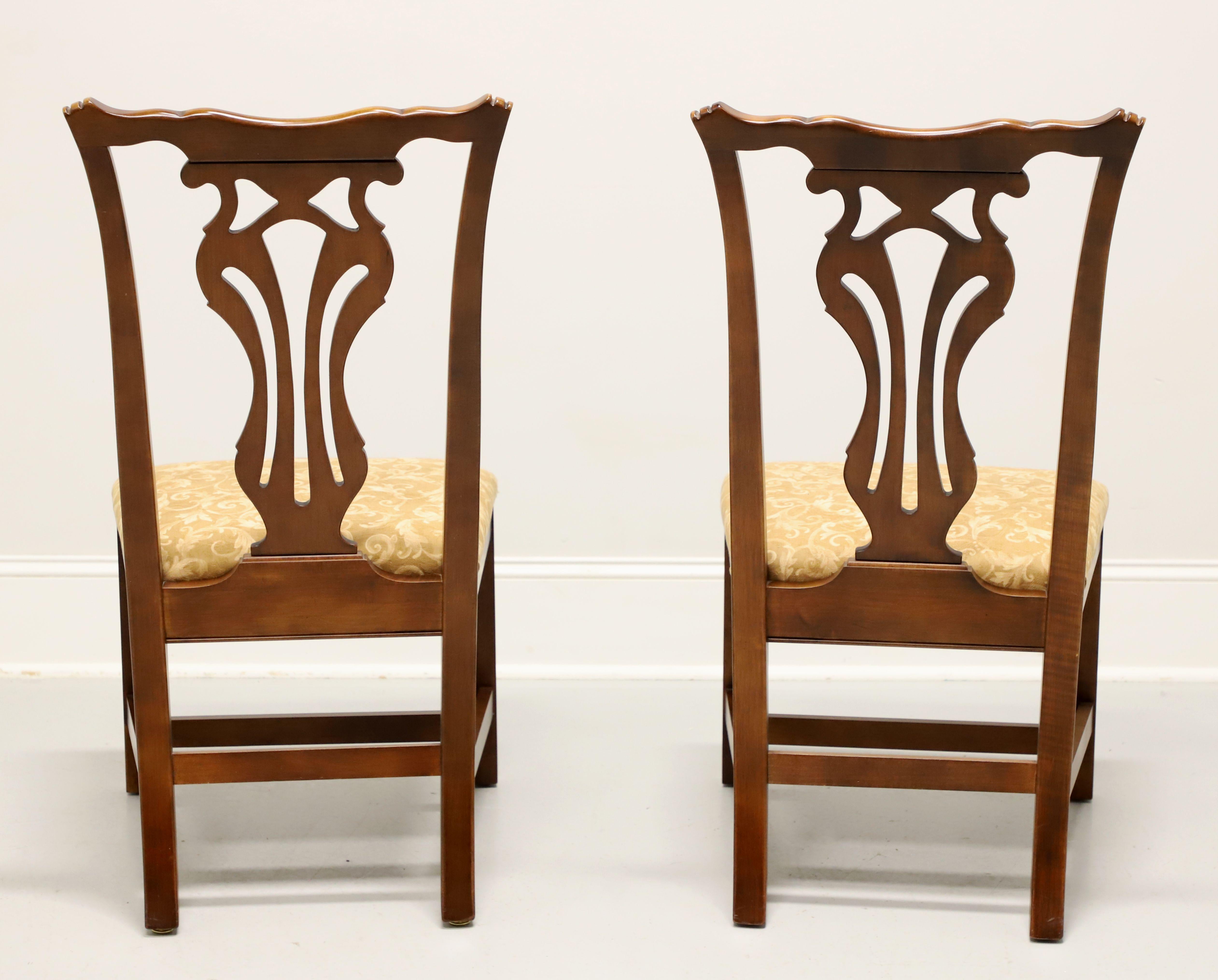 20th Century KNOB CREEK Mahogany Chippendale Dining Side Chairs - Pair C For Sale