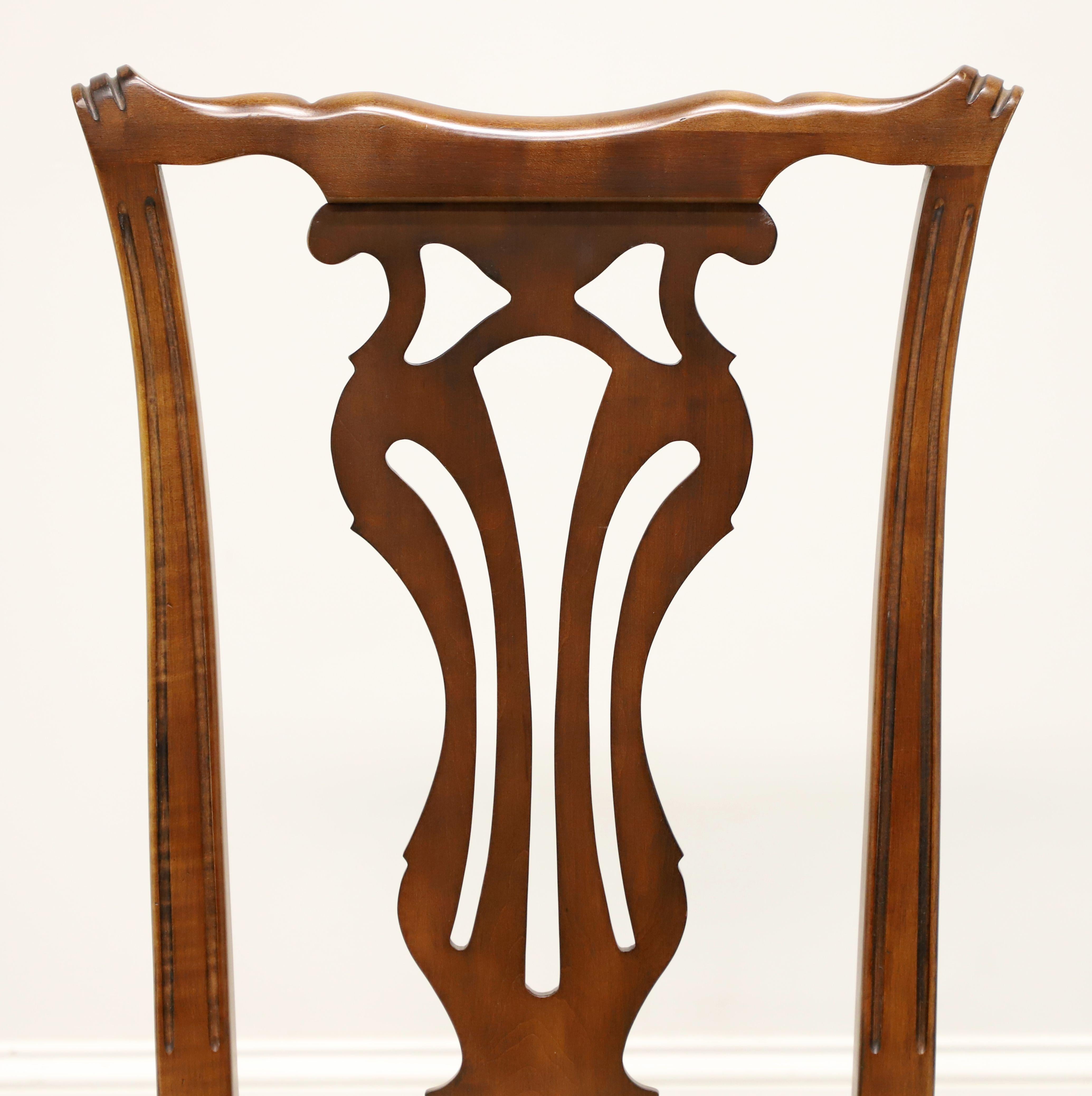 KNOB CREEK Mahogany Chippendale Dining Side Chairs - Pair C For Sale 1