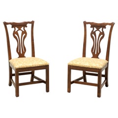 KNOB CREEK Mahogany Chippendale Dining Side Chairs - Pair C