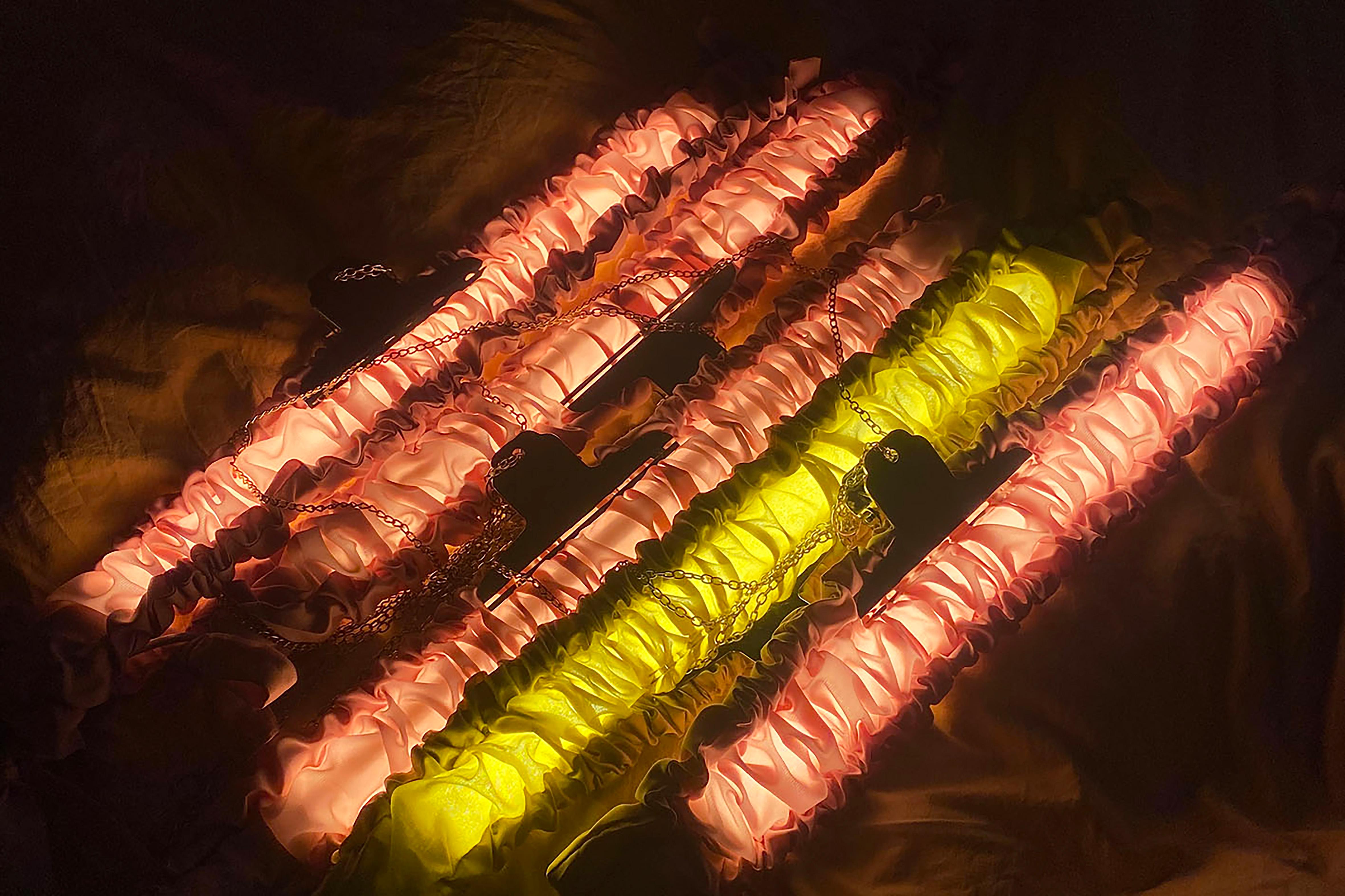 Metal Knock Off Neon by Ebba Lindgren For Sale