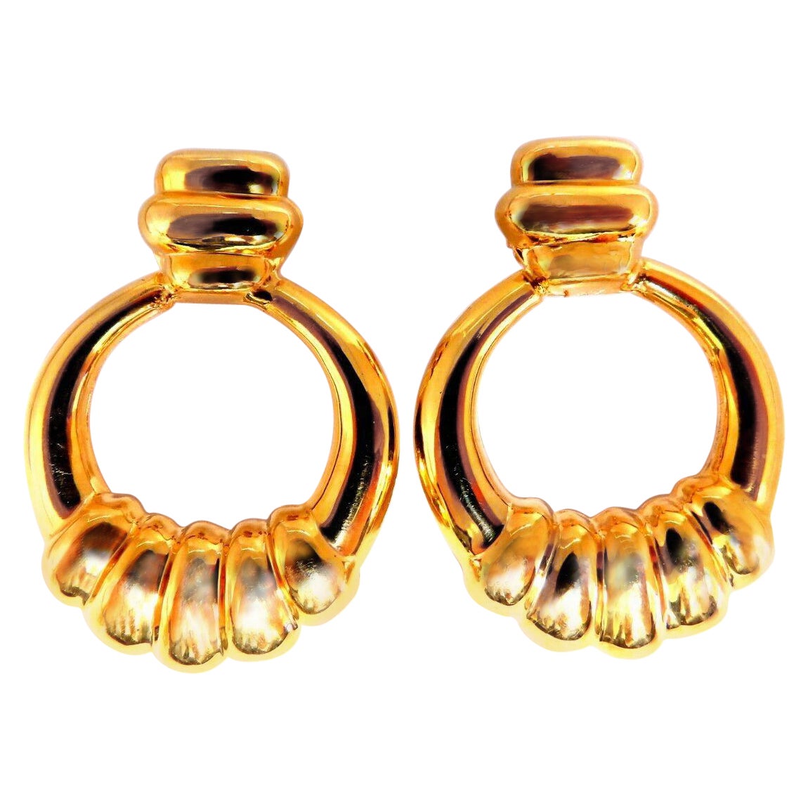 Orecchini Knocker Deco Dangle 14kt