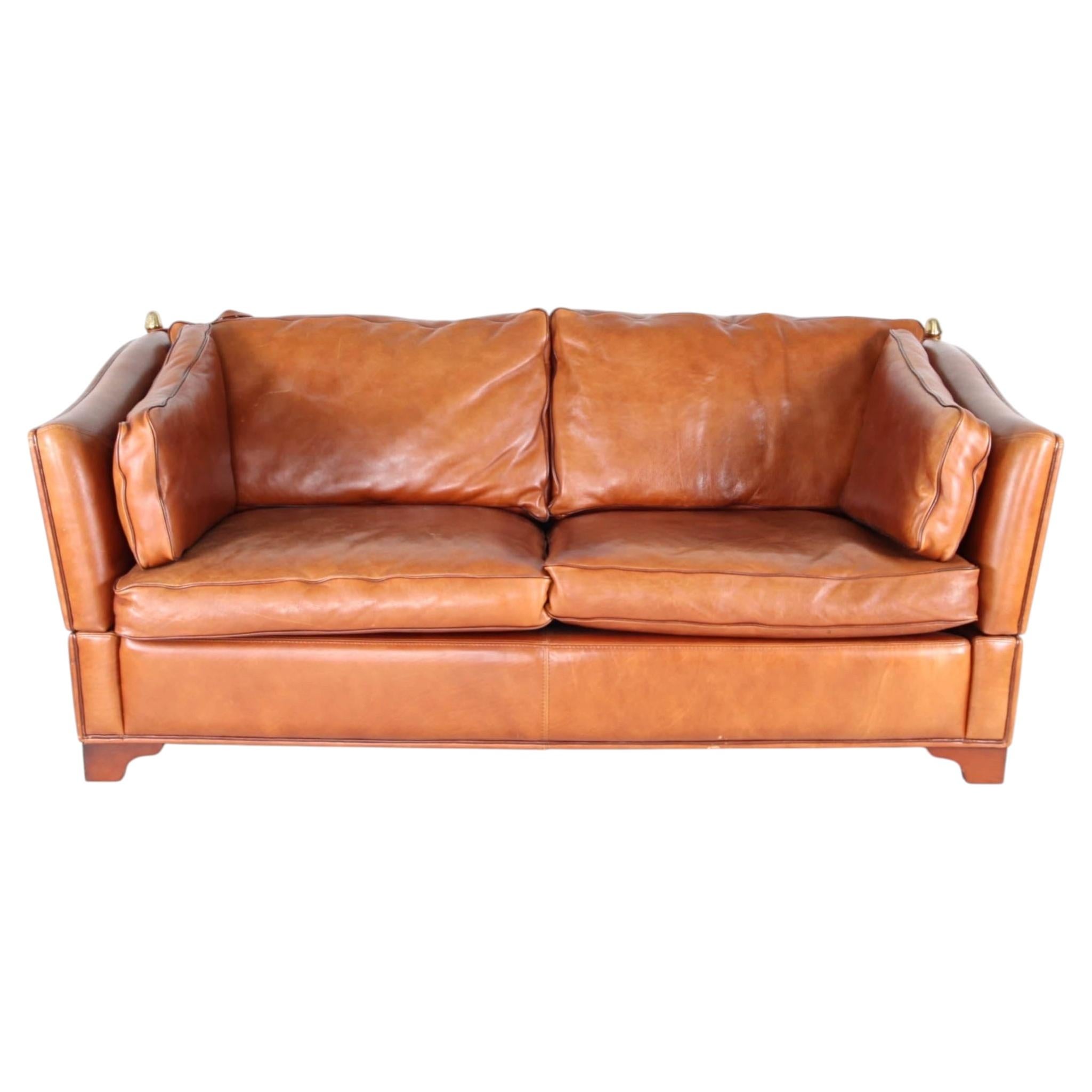 "Knole" leather sofa For Sale