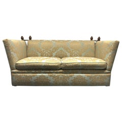 Vintage English Knole Sofa with Custom Upholstery