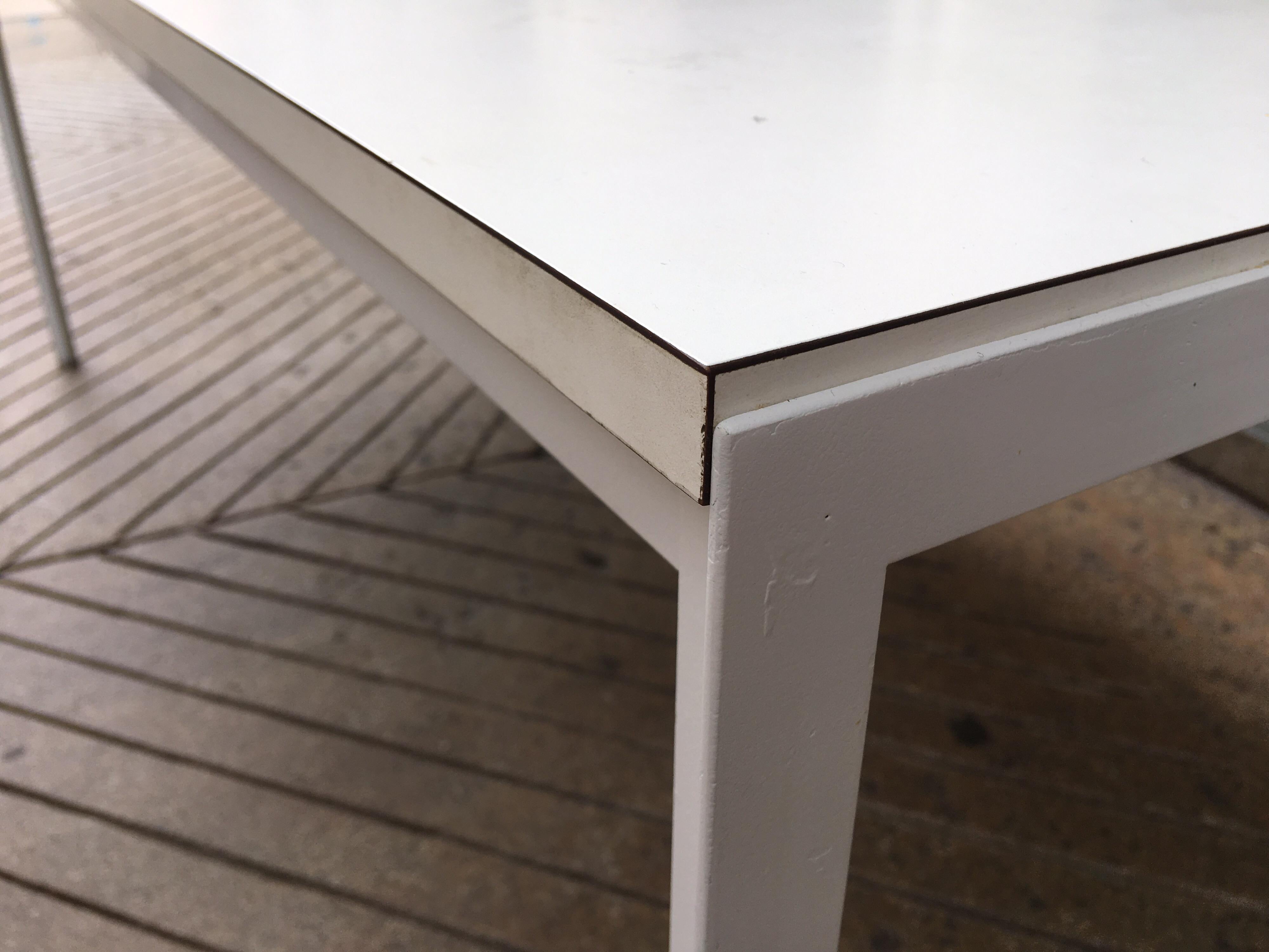 Mid-20th Century Knoll Angle Iron White Formica Dining Table