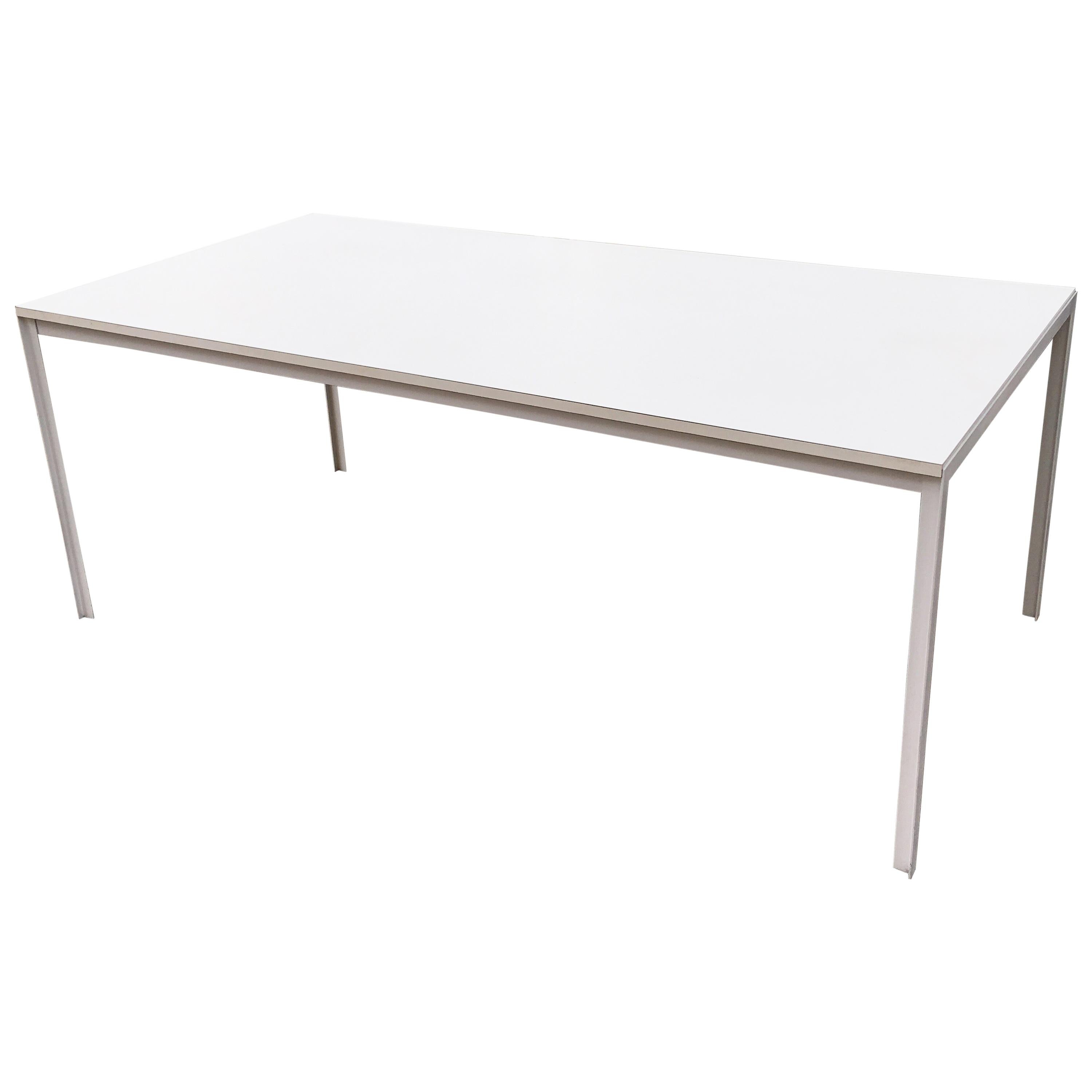 Knoll Angle Iron White Formica Dining Table