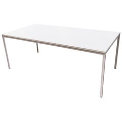 Knoll Angle Iron White Formica Dining Table